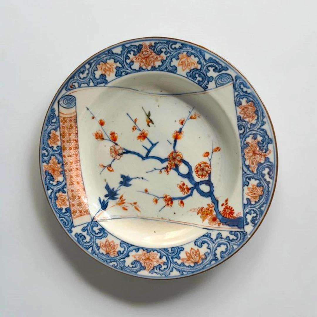 Imari Porcelain Plate – Prunus Blossoms and Bird...