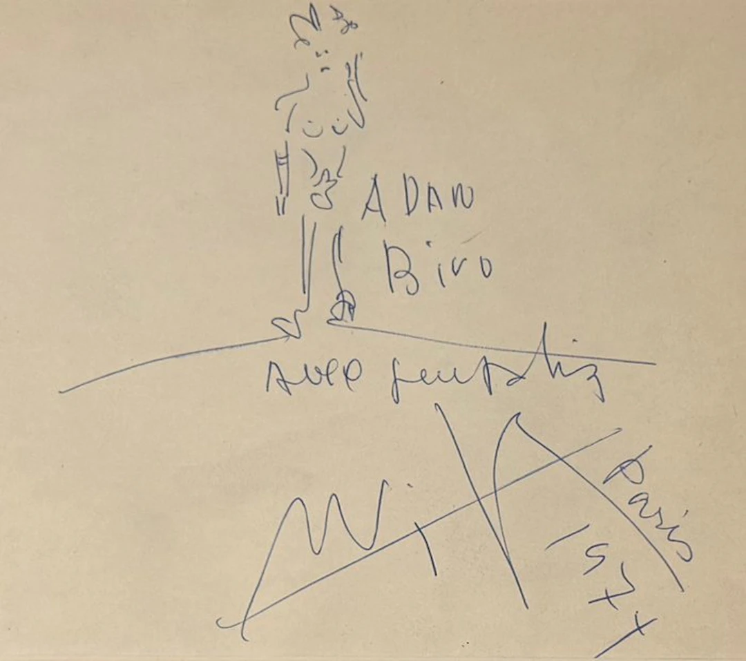 Wifredo Lam (1902-1982) - Dessin offert à Adam Biro