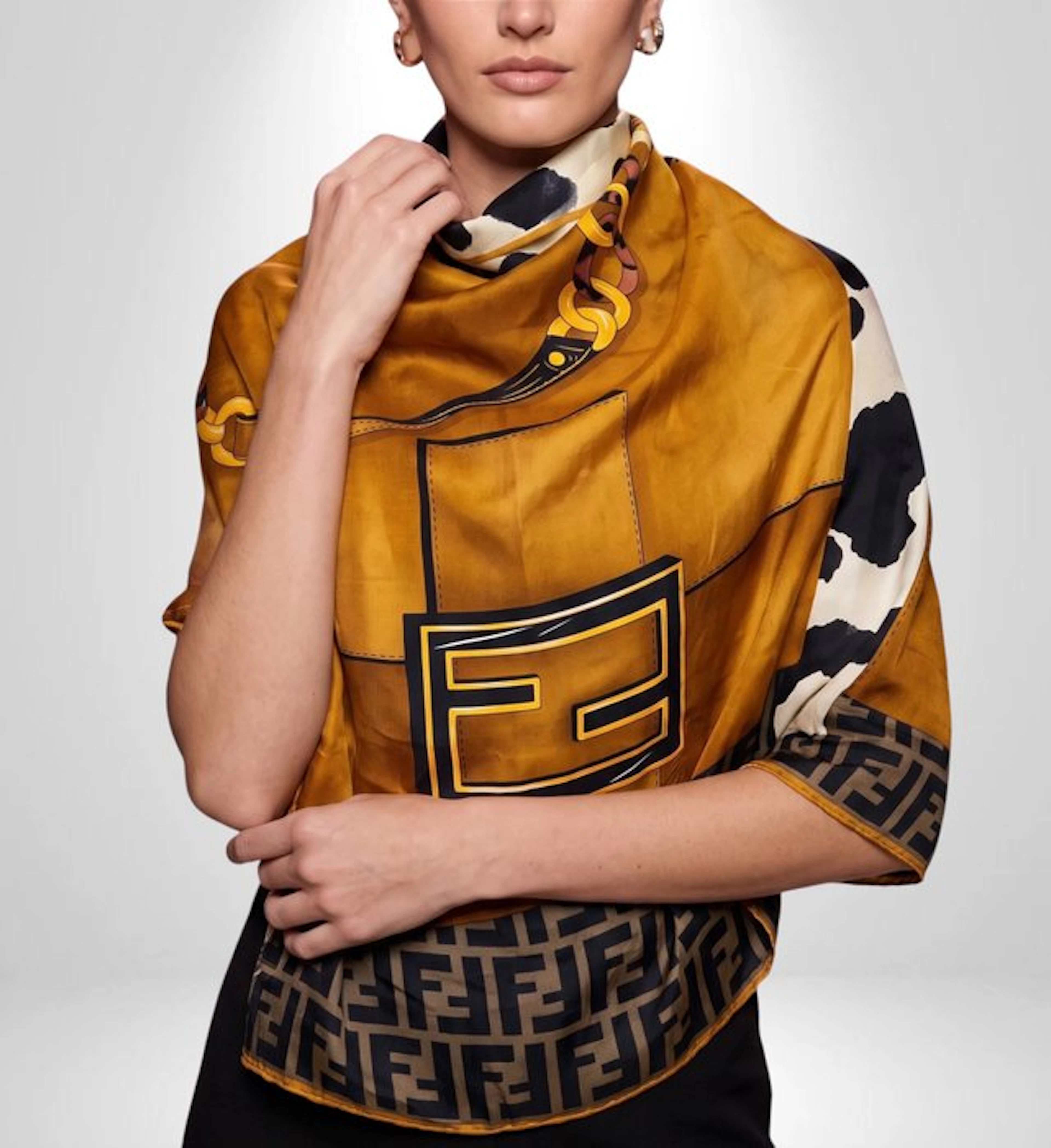 Fendi - FENDI Roma Exclusive Special Monogram FF Trompe...