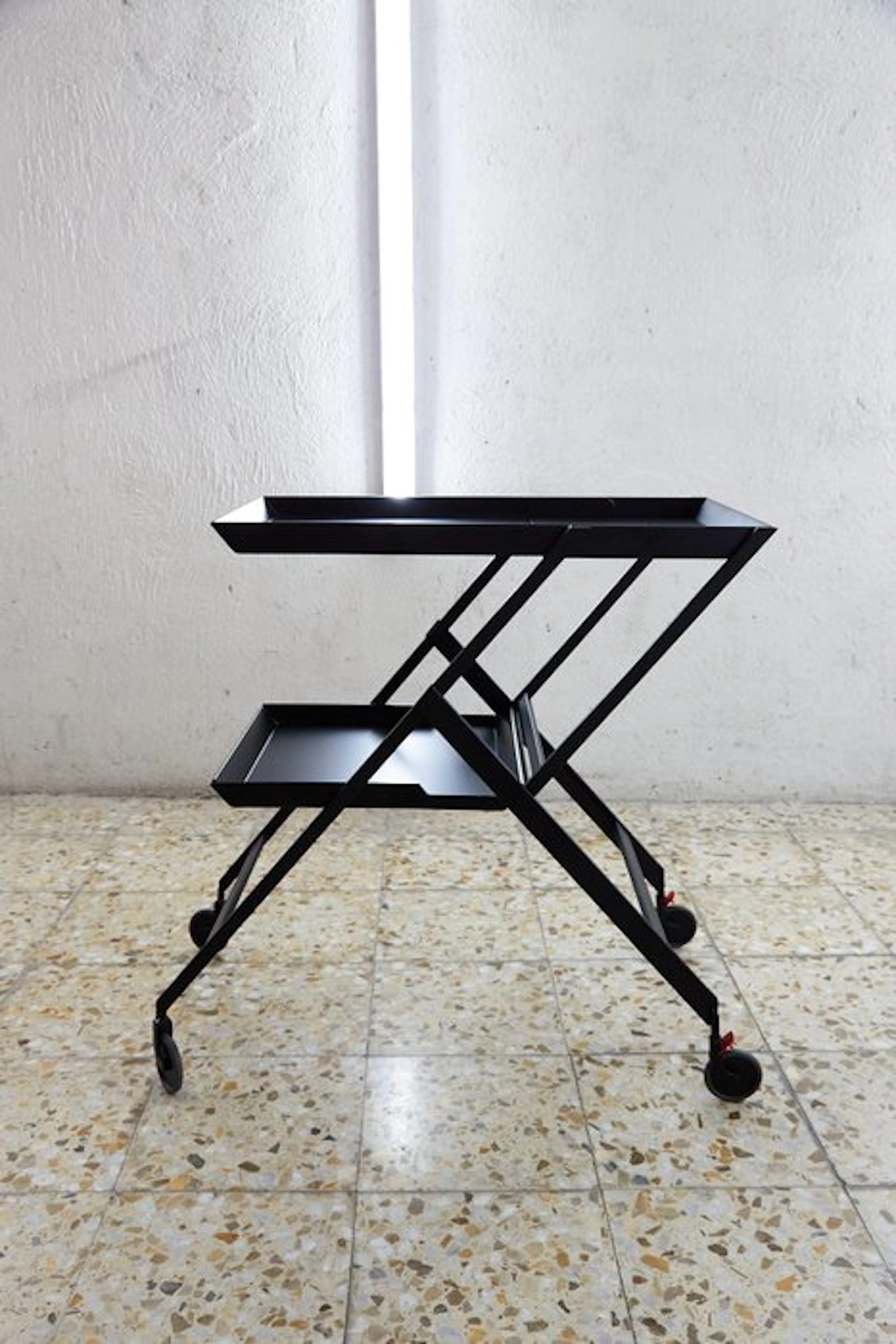 Alessi - Richard Sapper - Serving trolley - Plico - Steel, Polyurethane