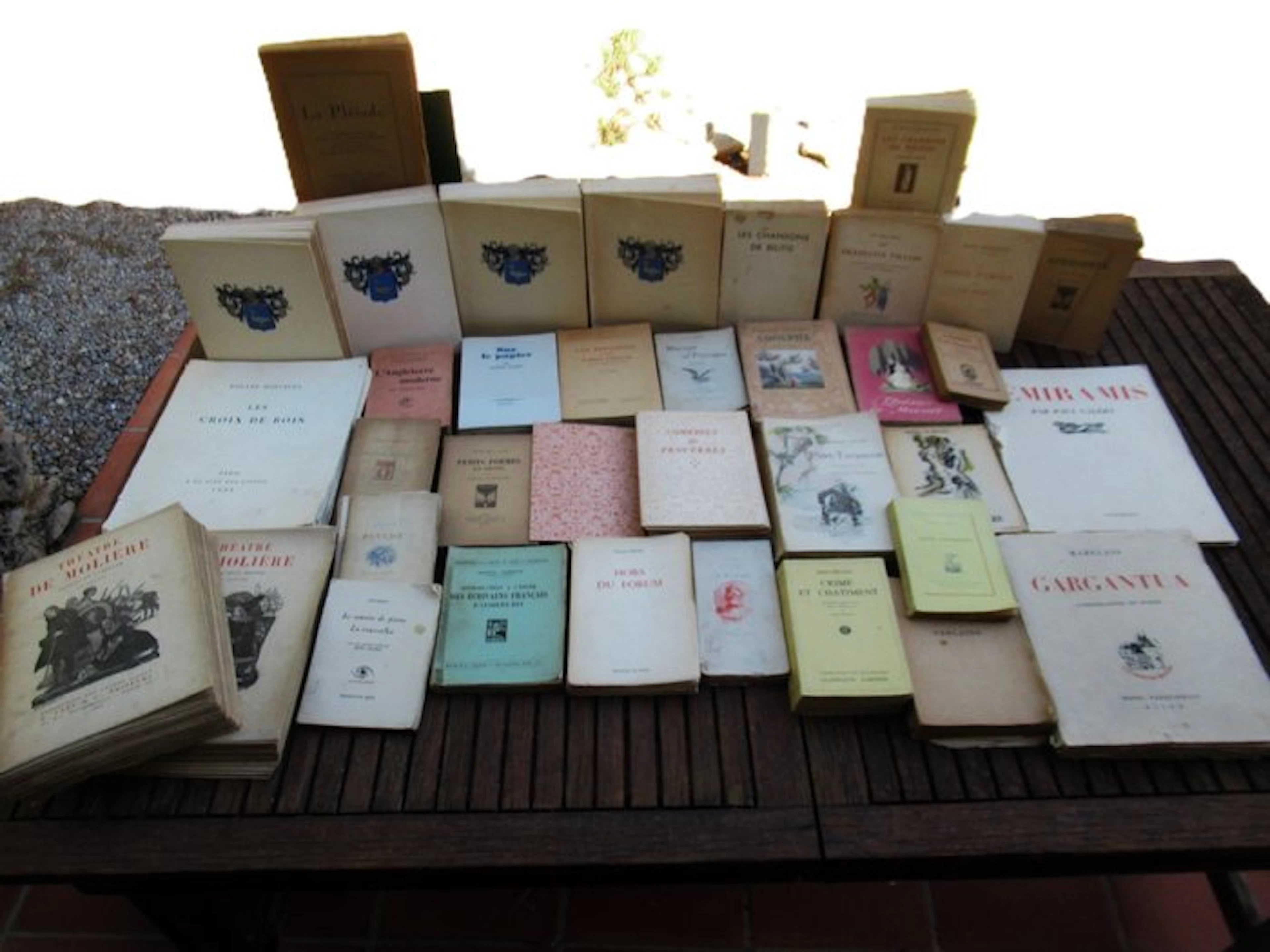 Louÿs,Valéry,Boysleve,Rabelais,Verlaine,Villon,Baudelaire,Racine,Molière,La...