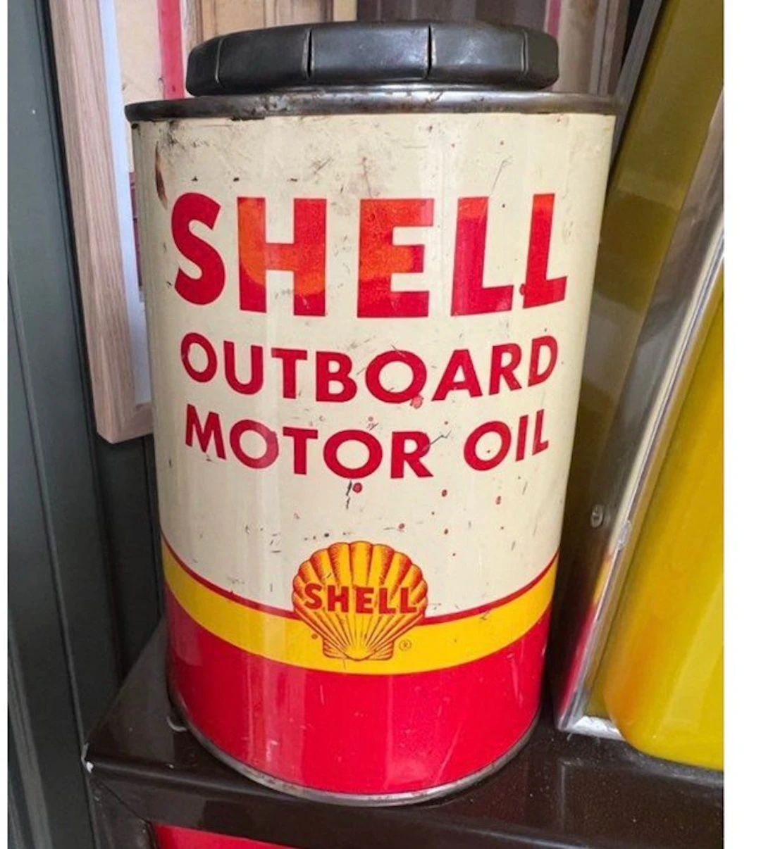 Oil Can - Shell - Outboard Motor Oil SAE 40 - 1960