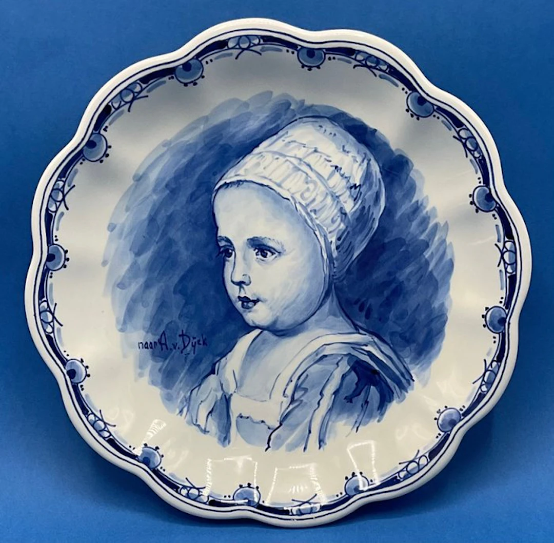 De Porceleyne Fles, Delft - Plate - Earthenware - to Anthony van Dijck