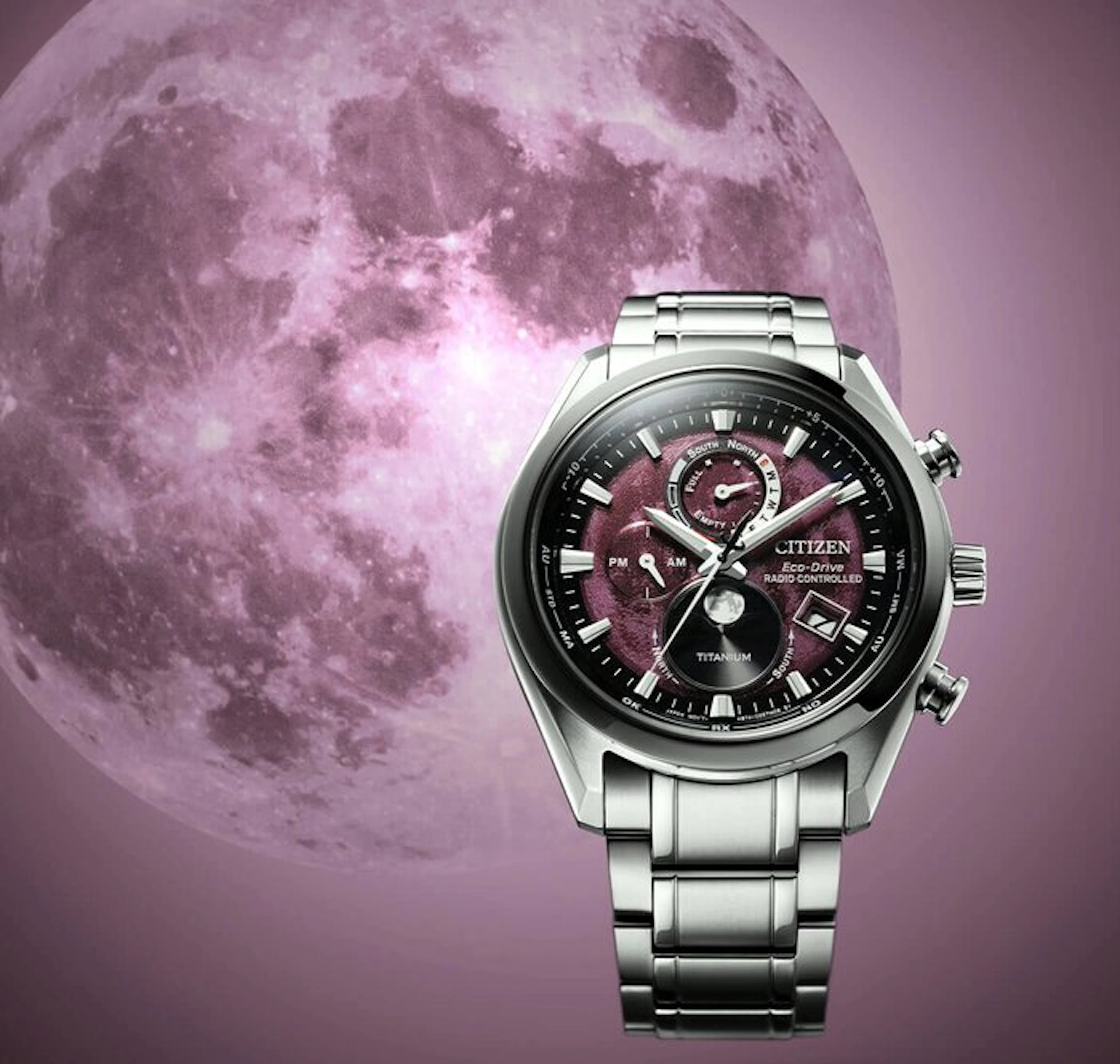 Citizen - Moonphase Tsuki Yomi - Radiocontrollato Titanio...