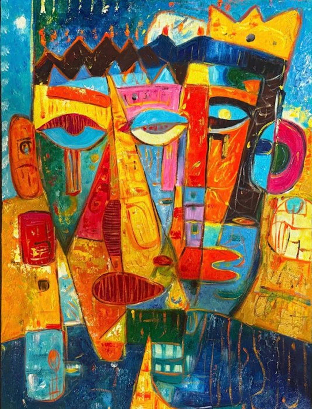 Nguyễn V.L (1993) - Double Royauté ↑80 →60 cm → Starting price €1 ✓