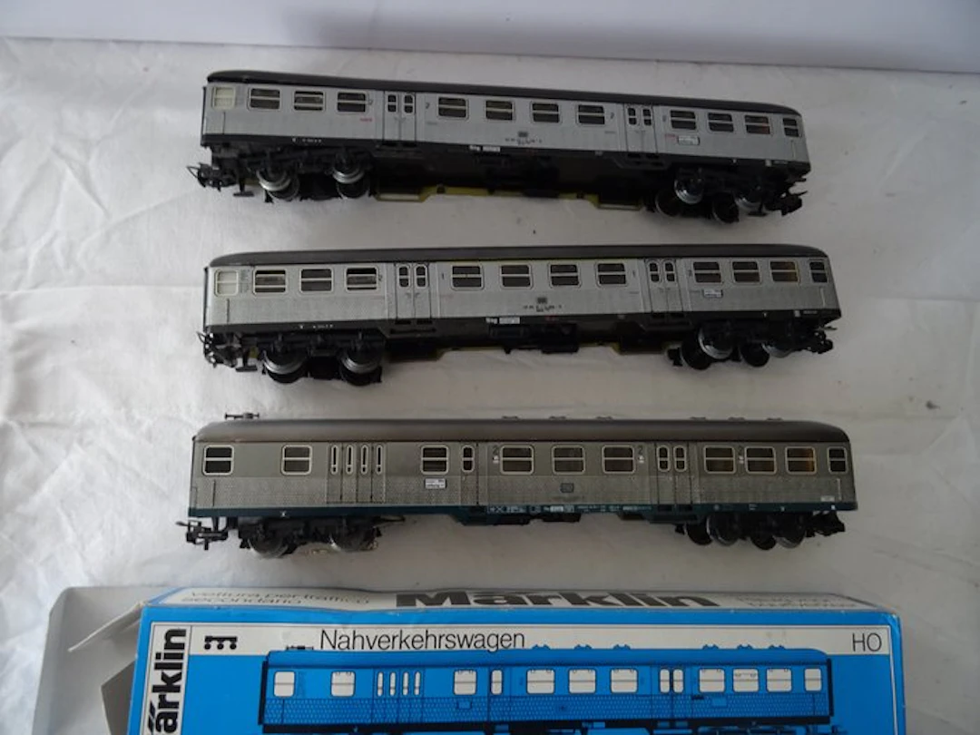 Märklin H0 - Model train wagon (3) - 3 × (Silberling) local passenger cars - DB