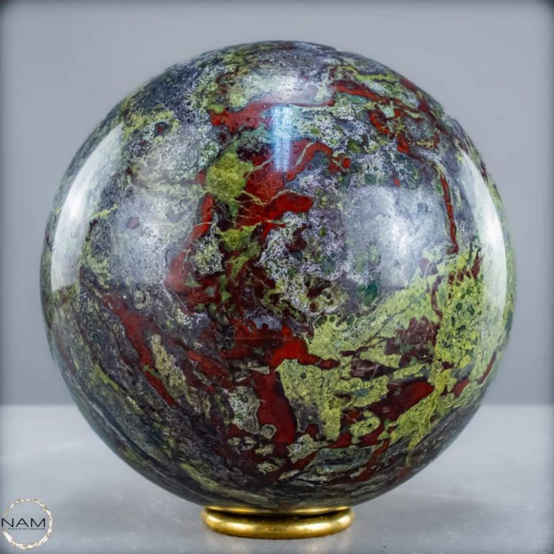 Rare Natural Dragon Blood Jasper Sphere- 3500.16 g