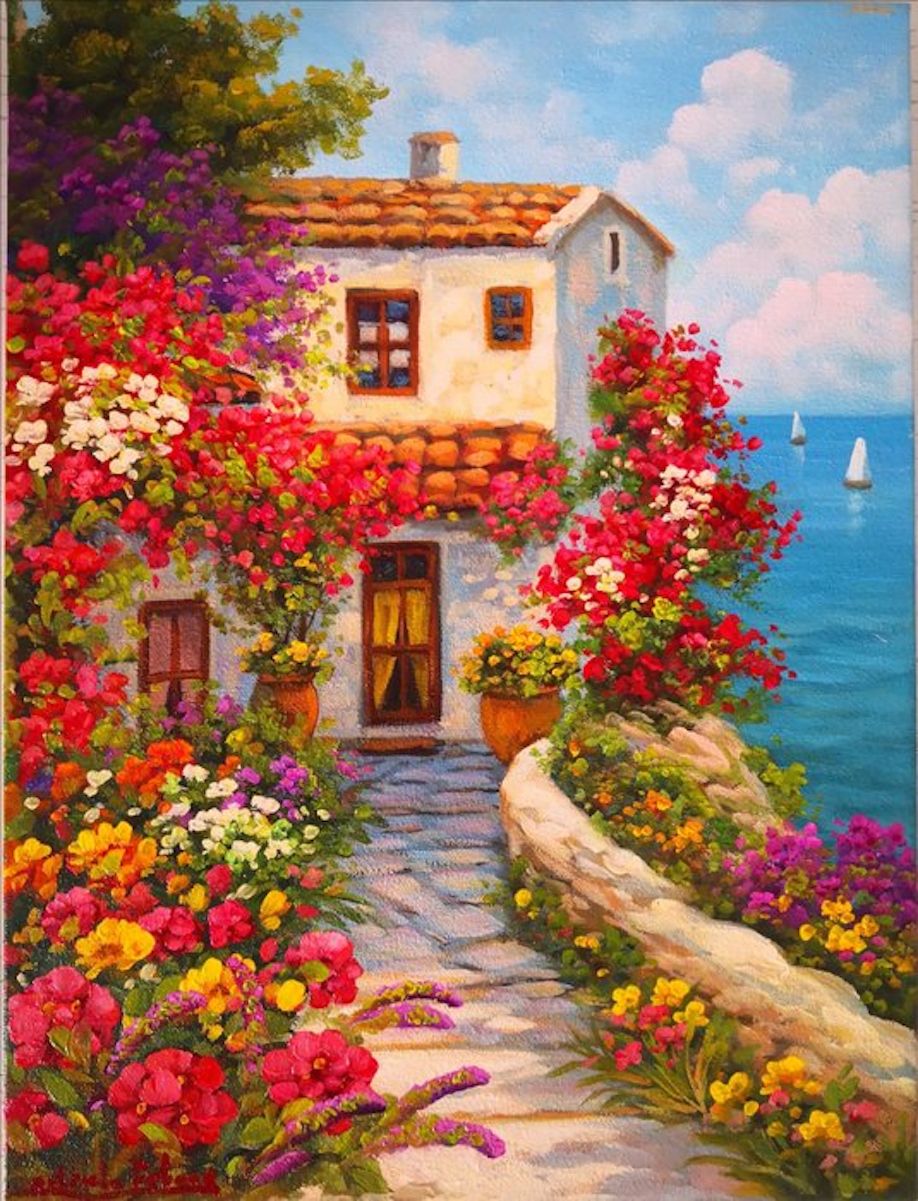 Gabriele Fabris (1958) - Paesaggio Mediterraneo