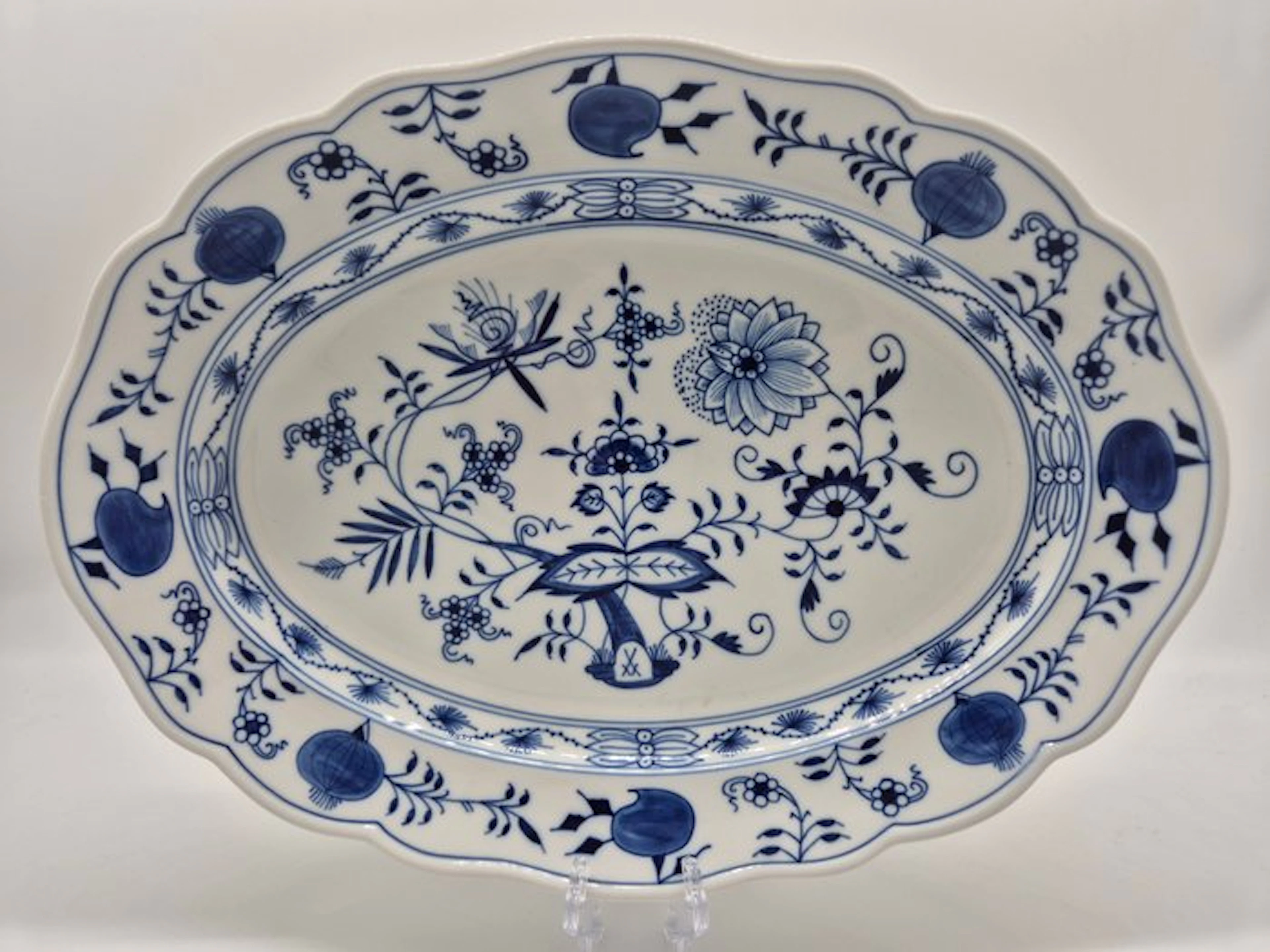 Meissen - Große Ovale Platte Zwiebelmuster, 1. Wahl - Platter - Porcelain