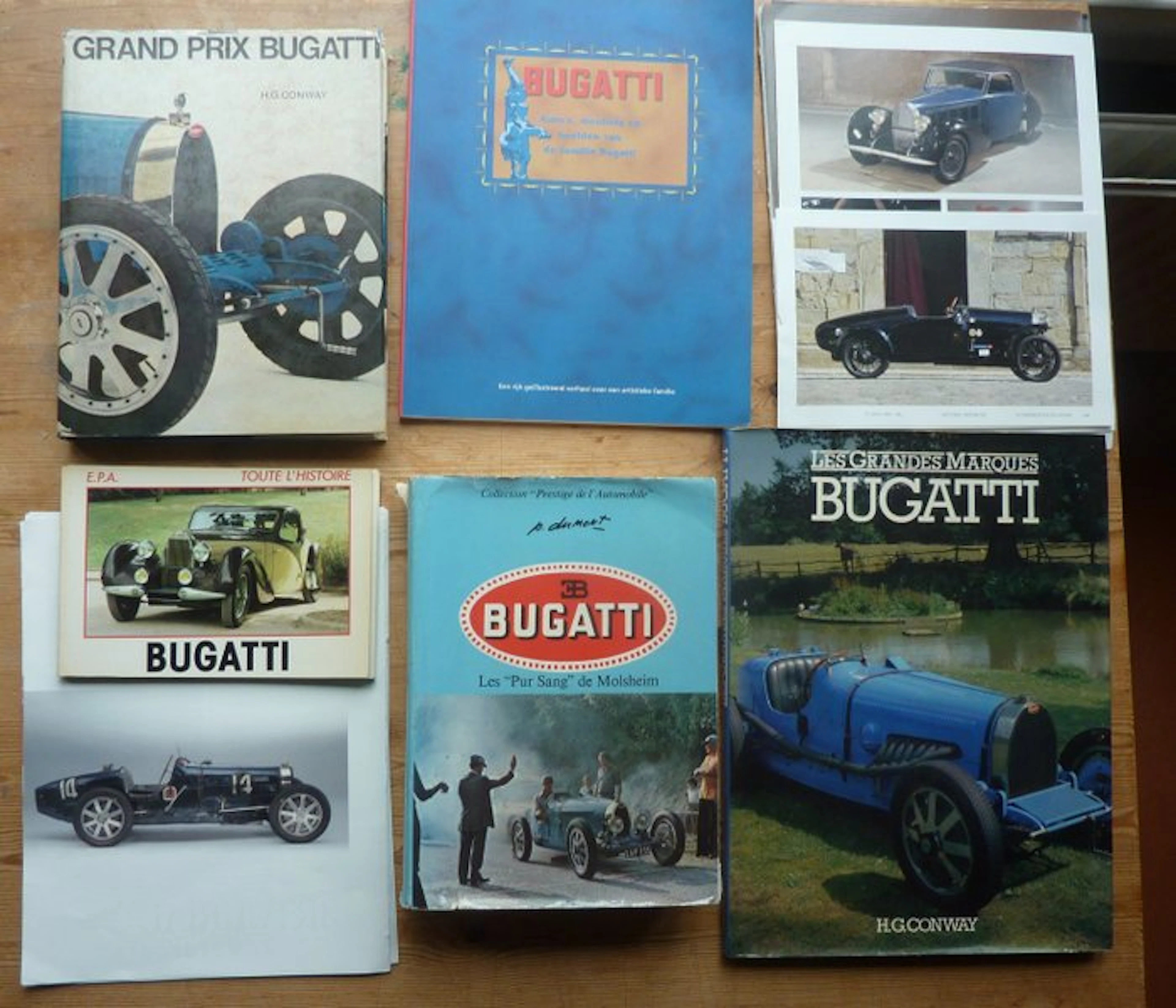 Conway, Dumont, Kestler, Oude Weernink - Bugatti literature - 1968-1998