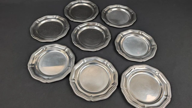 Fratelli Calderoni - Table service (8) - For 8 people - Steel - Bread plates