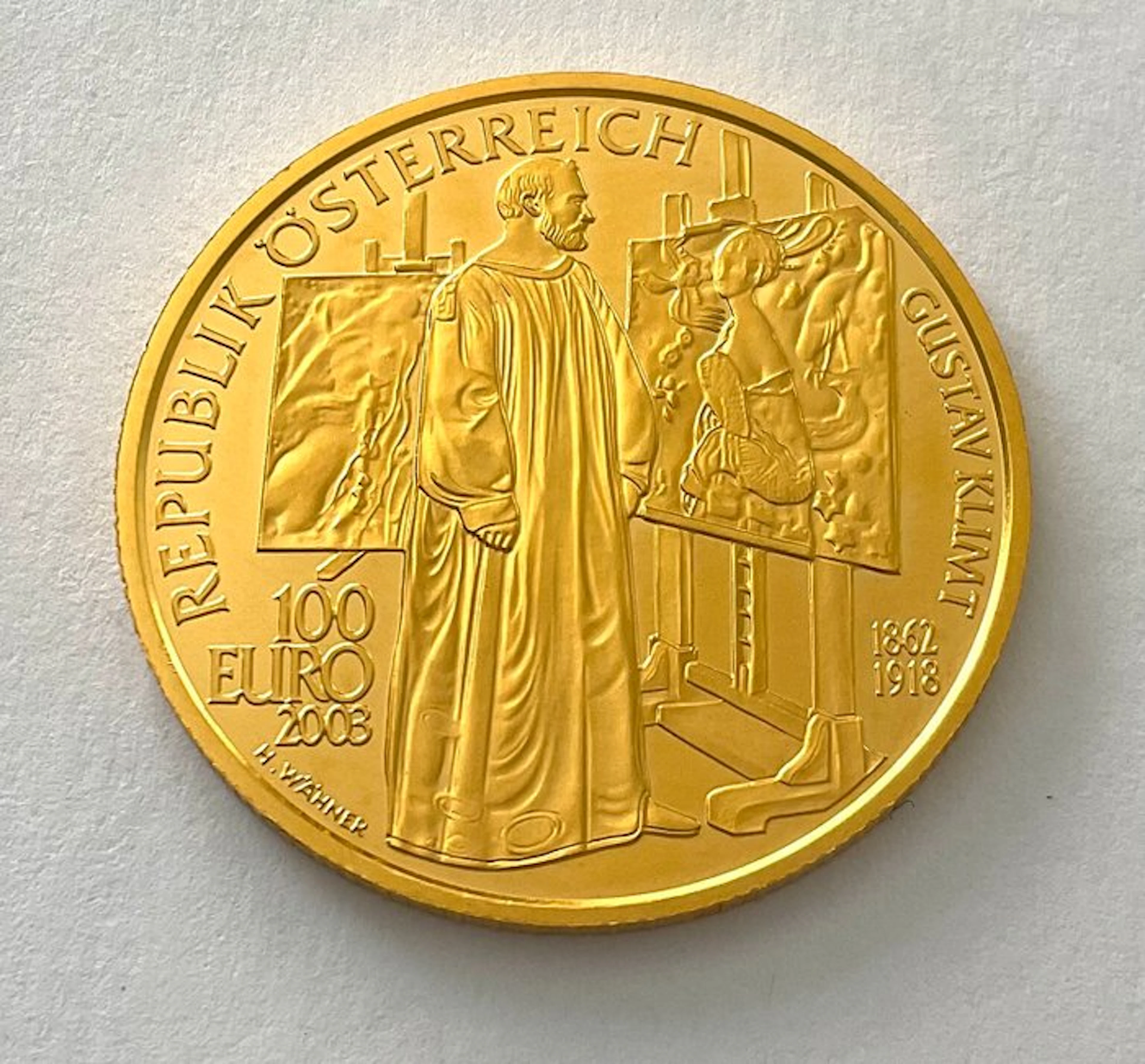 Austria. 100 Euro 2003 "Gustav Klimt - Der Kuss"