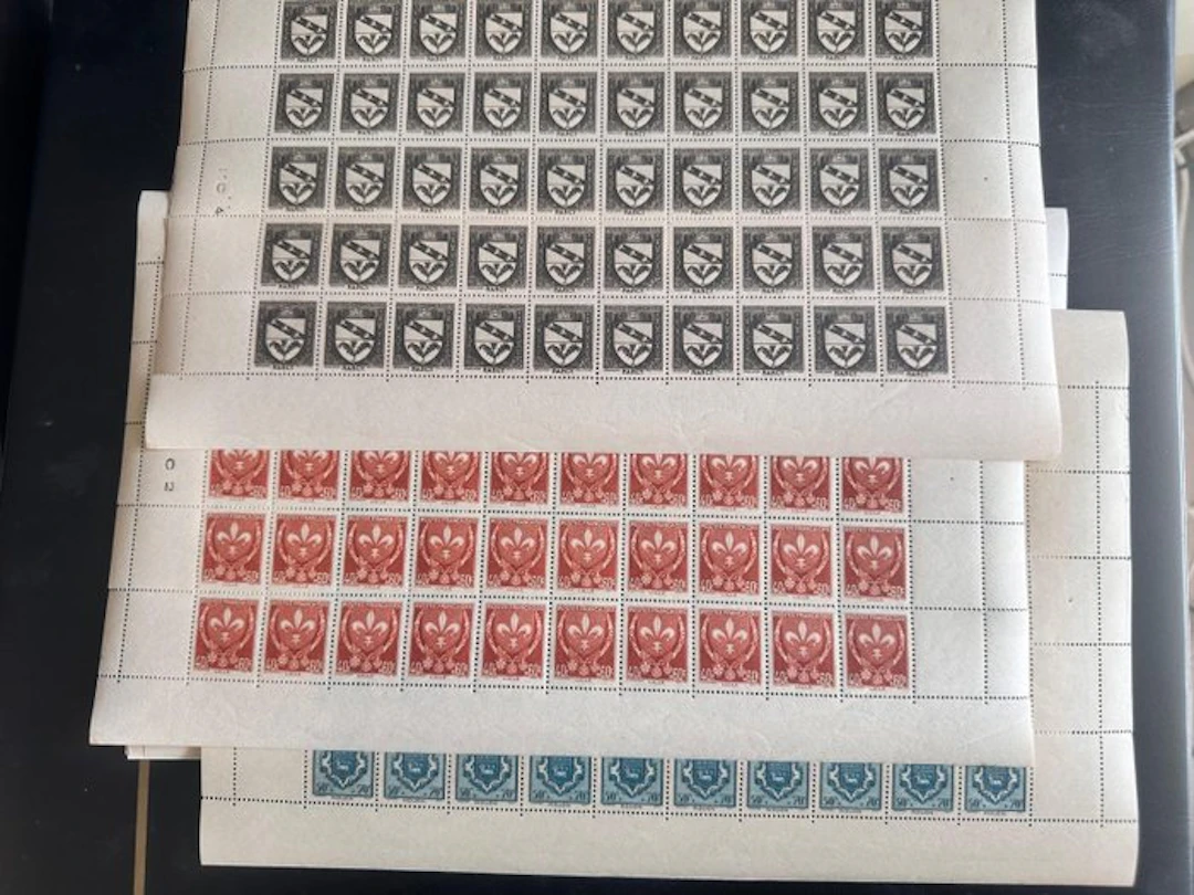 France 1941 - Rare complete series in sheets from numbers 526 to 537, new ***