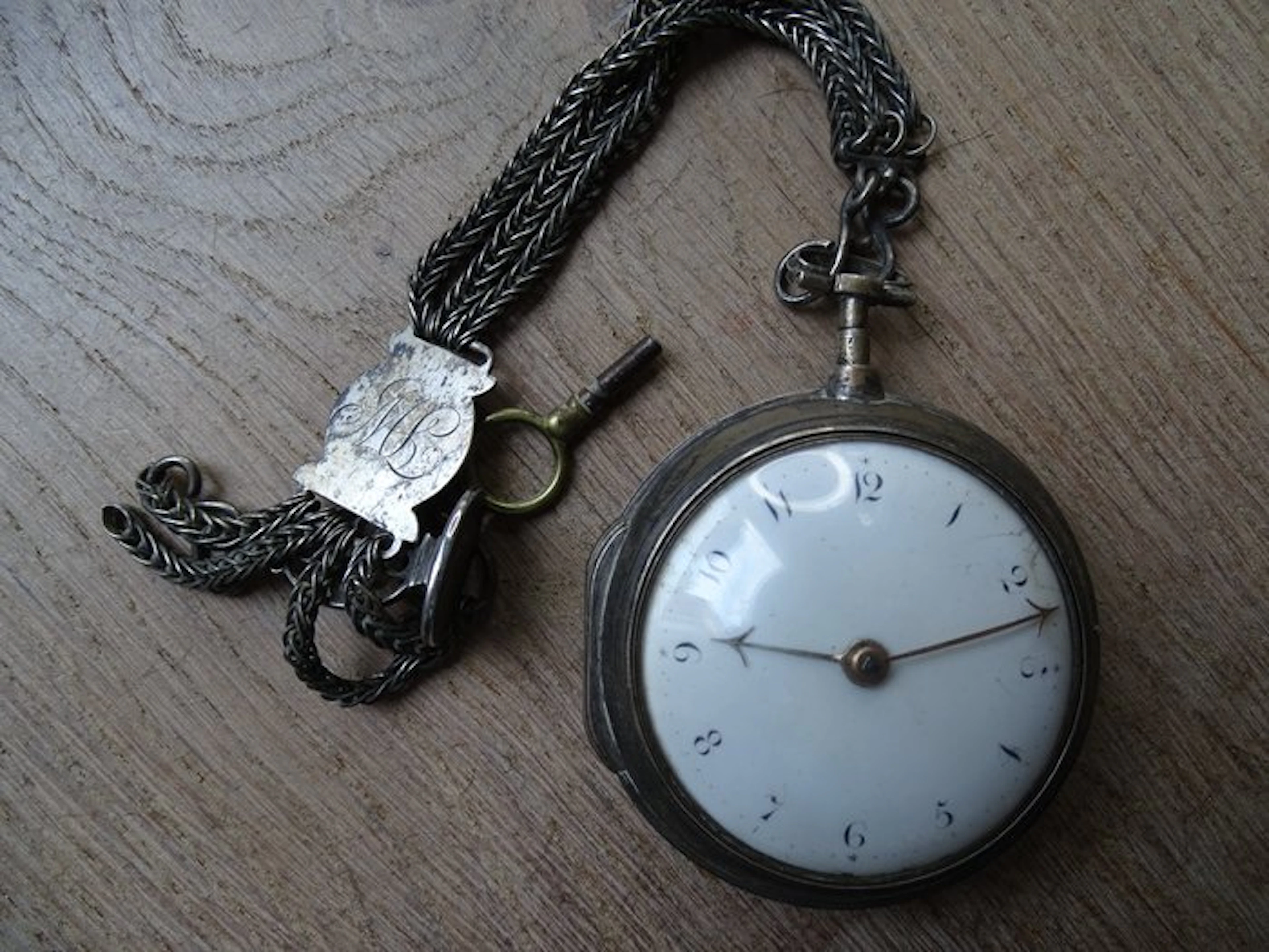 Bradford Liverpool - English verge fusee pocket watch met...
