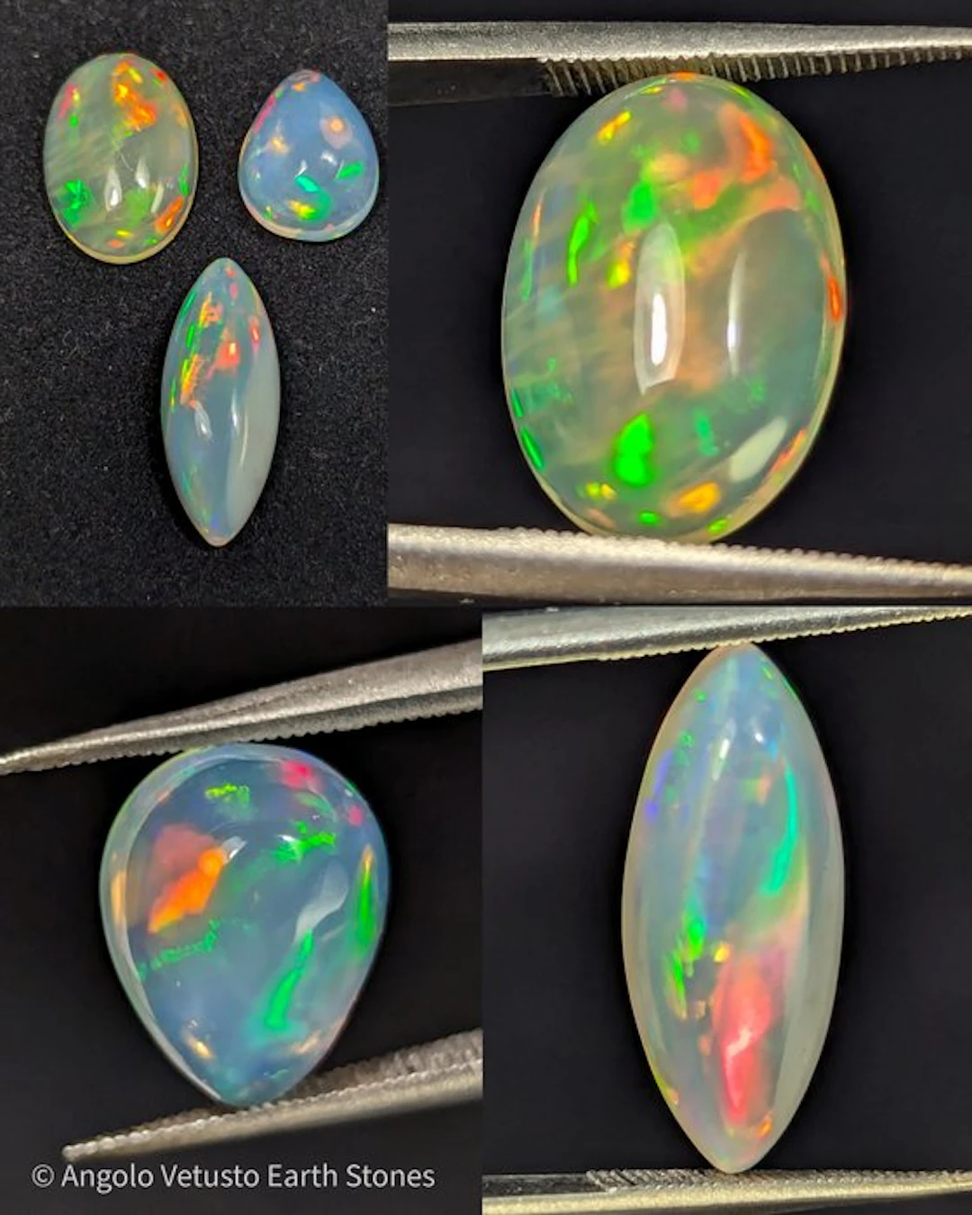 7.46 ct - 3 Beautiful Natural Precious Welo Opals
