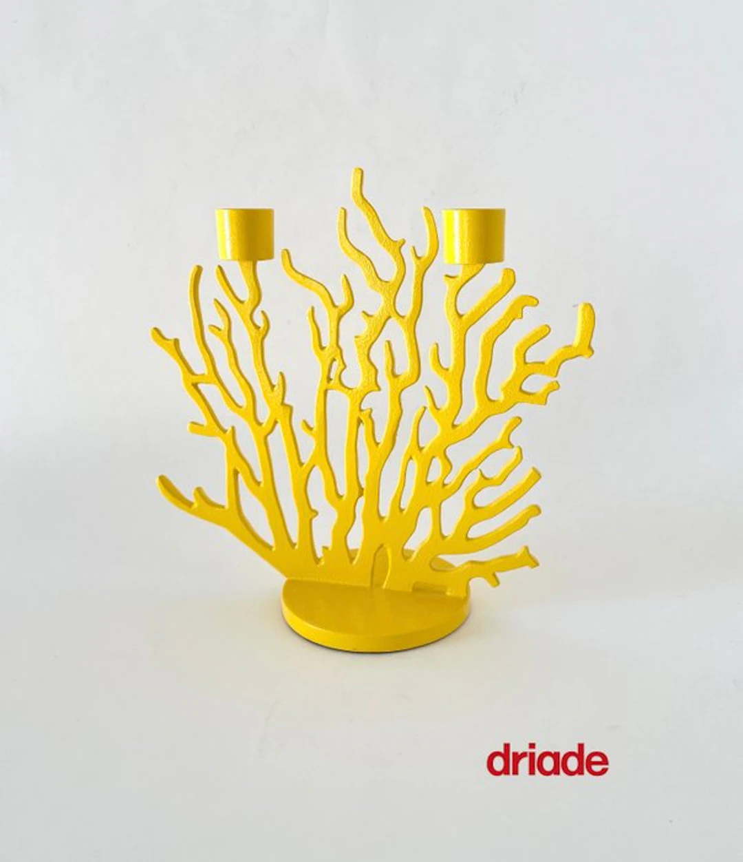 Driade - GIuseppe Chigiotti - Candelabrum TENOCHTITLAN MINI Yellow - Aluminium
