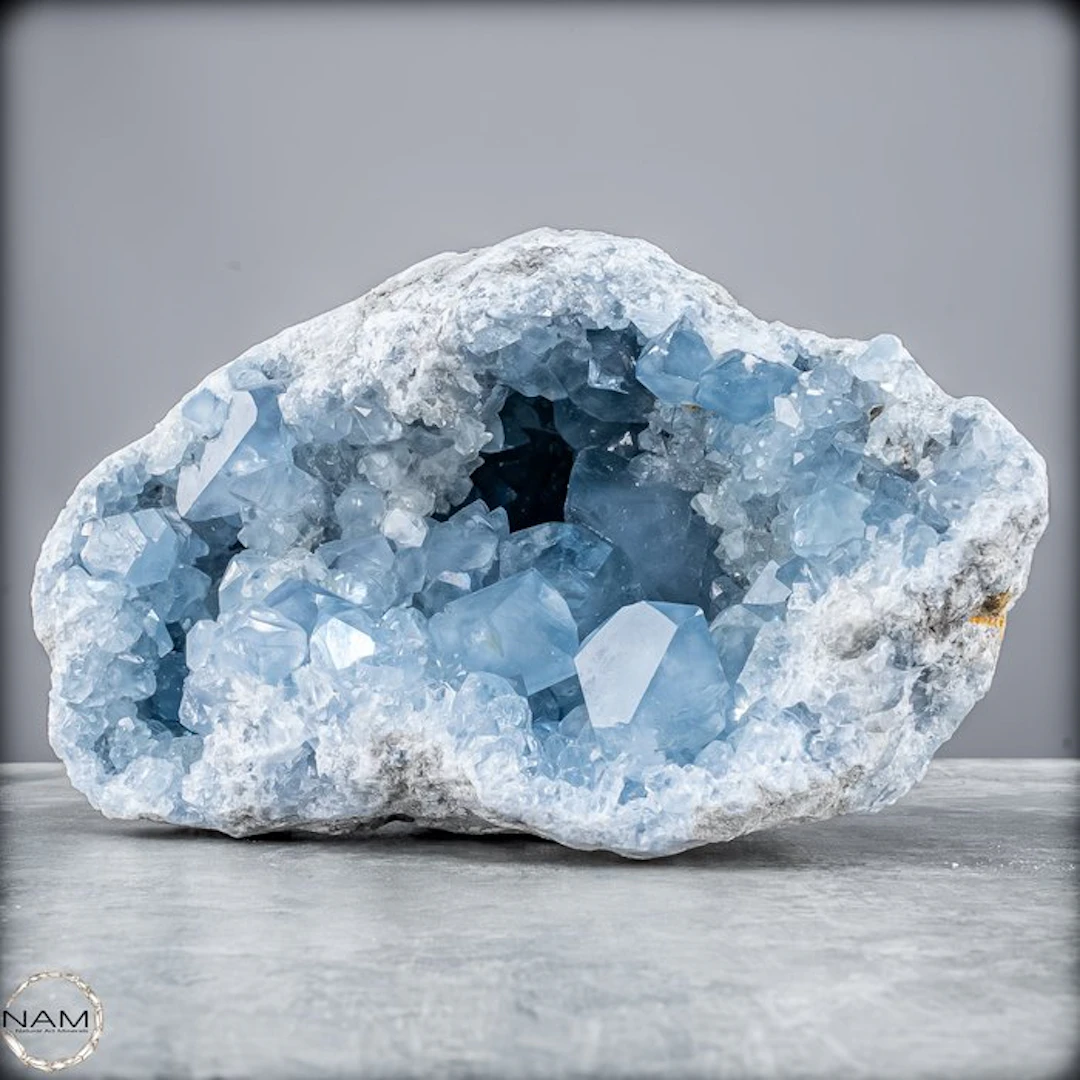 Natural Celestite druse – Sky-blue treasure from the earth.- 7918.28 g