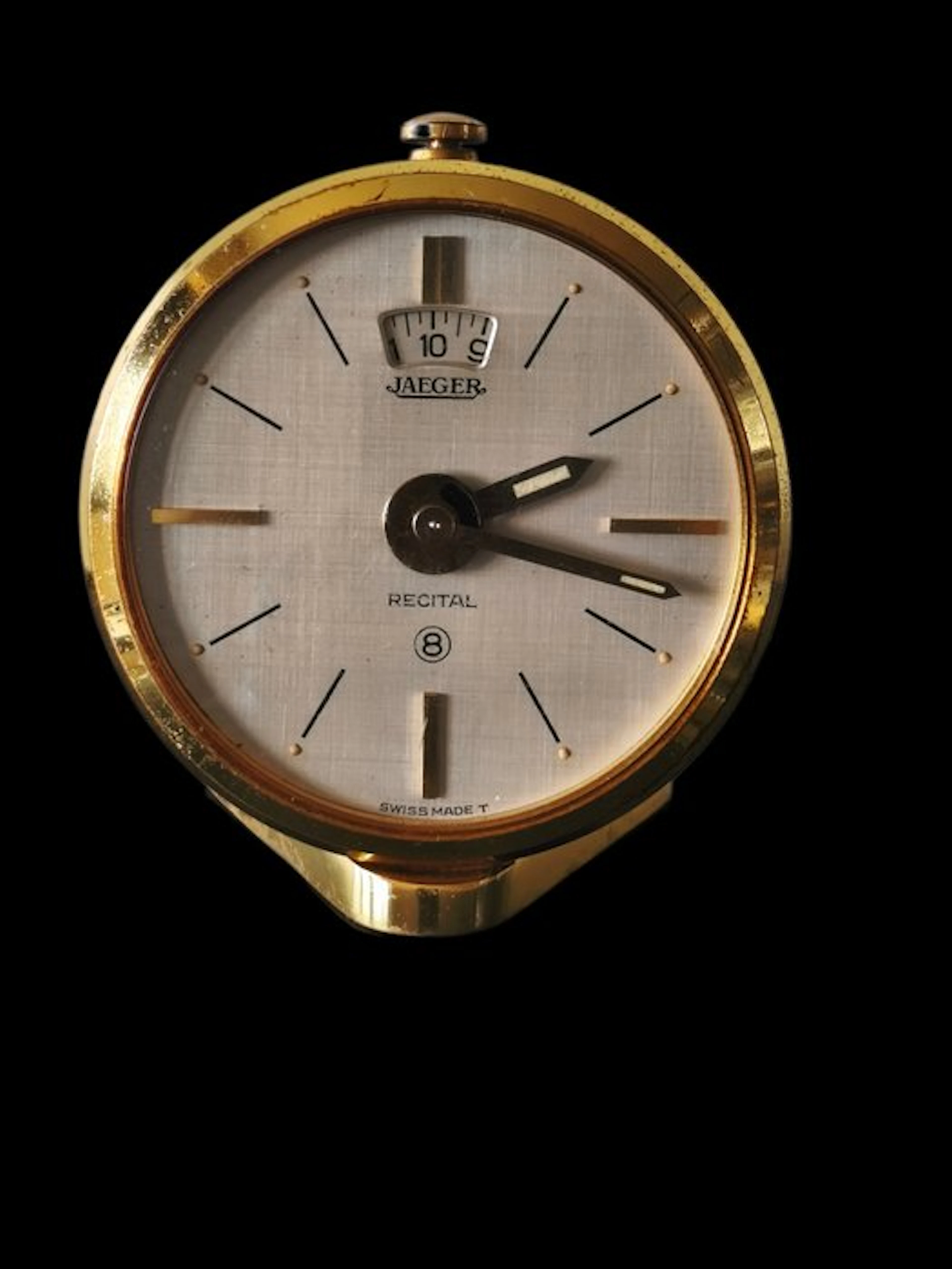 Table/desk clock - Jaeger-LeCoultre - Brass - 1960-1970 - Recital 8 - Ref. 100
