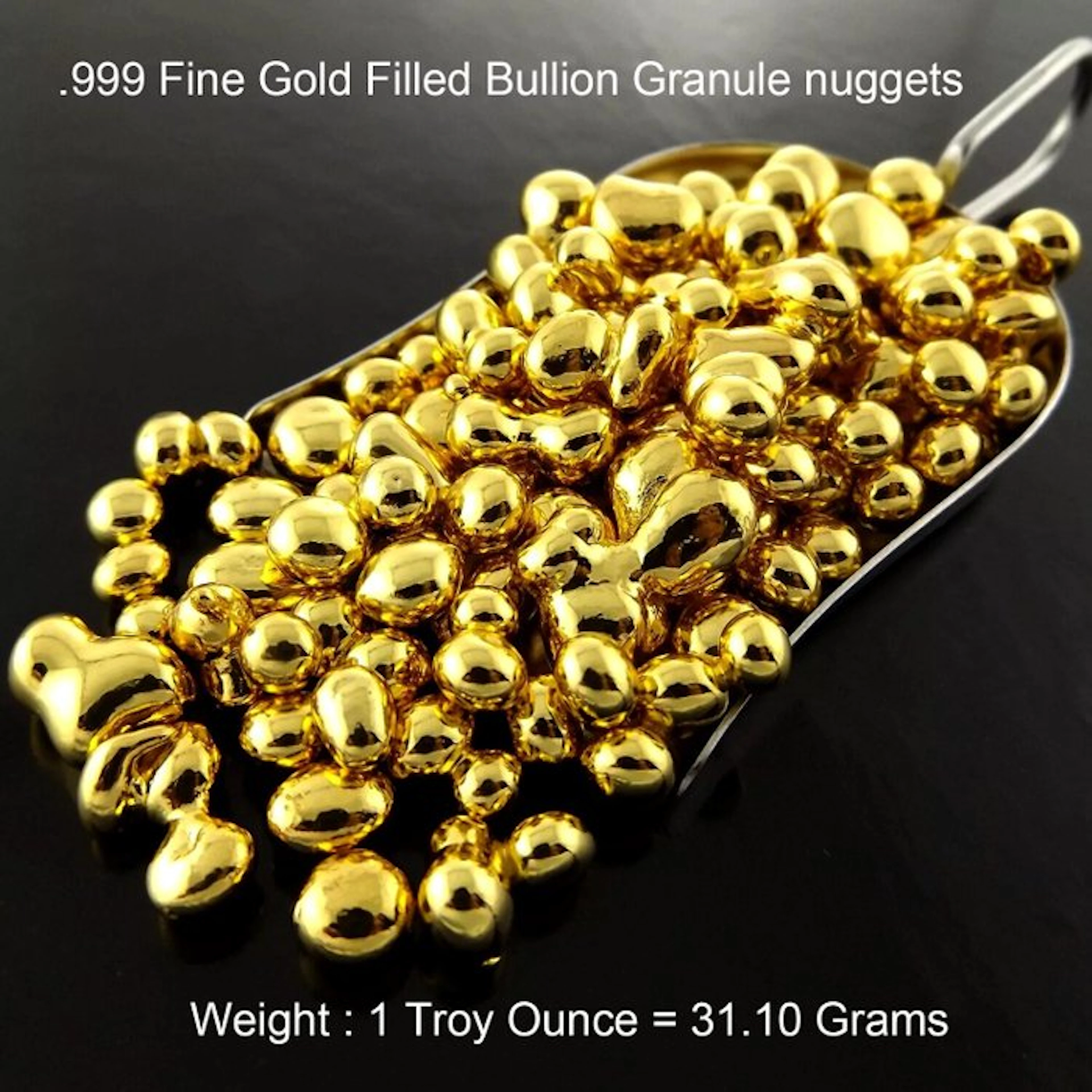 Golden granules 24 karat nuggets - 31.1 g (read the description) Sphere- 31.1 g