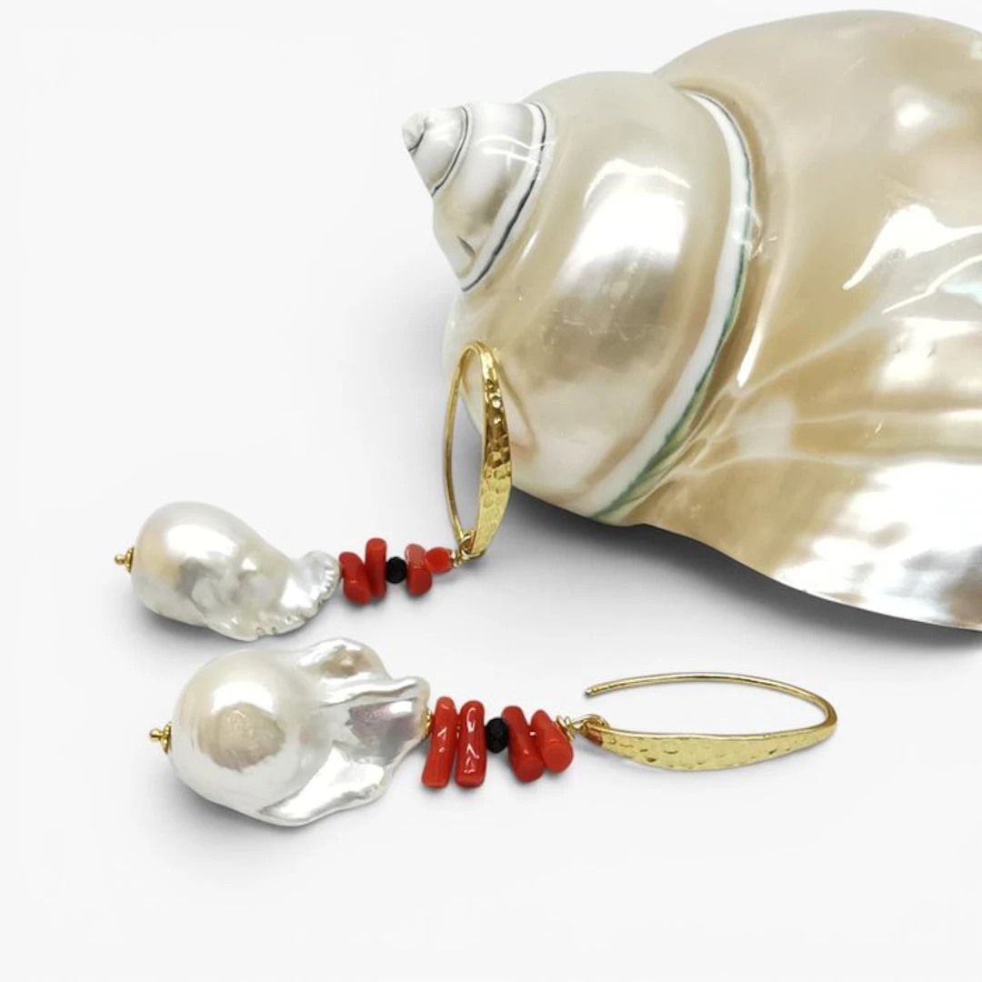 Pearl - Sterling Silver 925 - Earrings - Italian craftsmanship