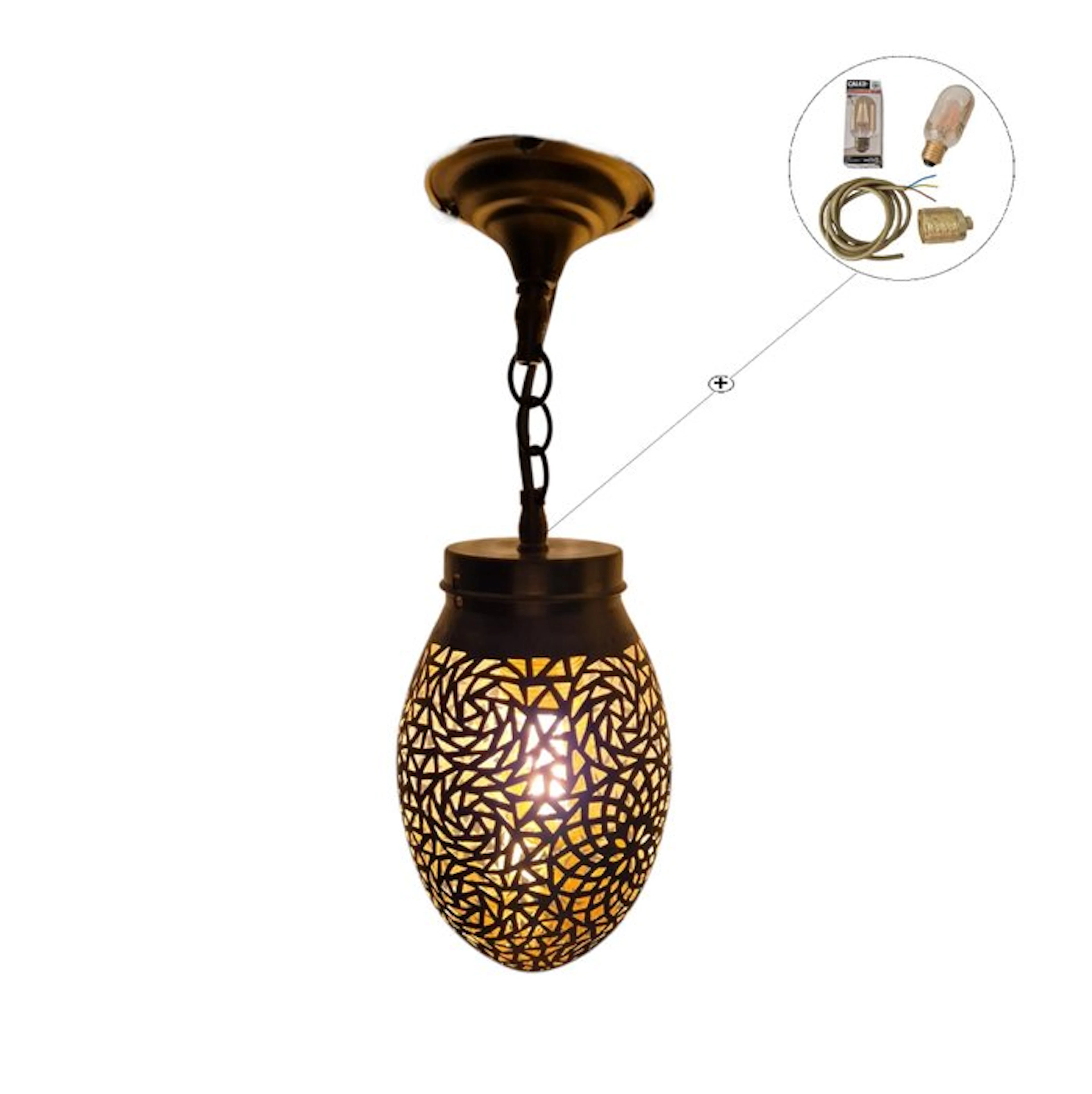 Decorative ornament - Moroccan brass pendant lamp...