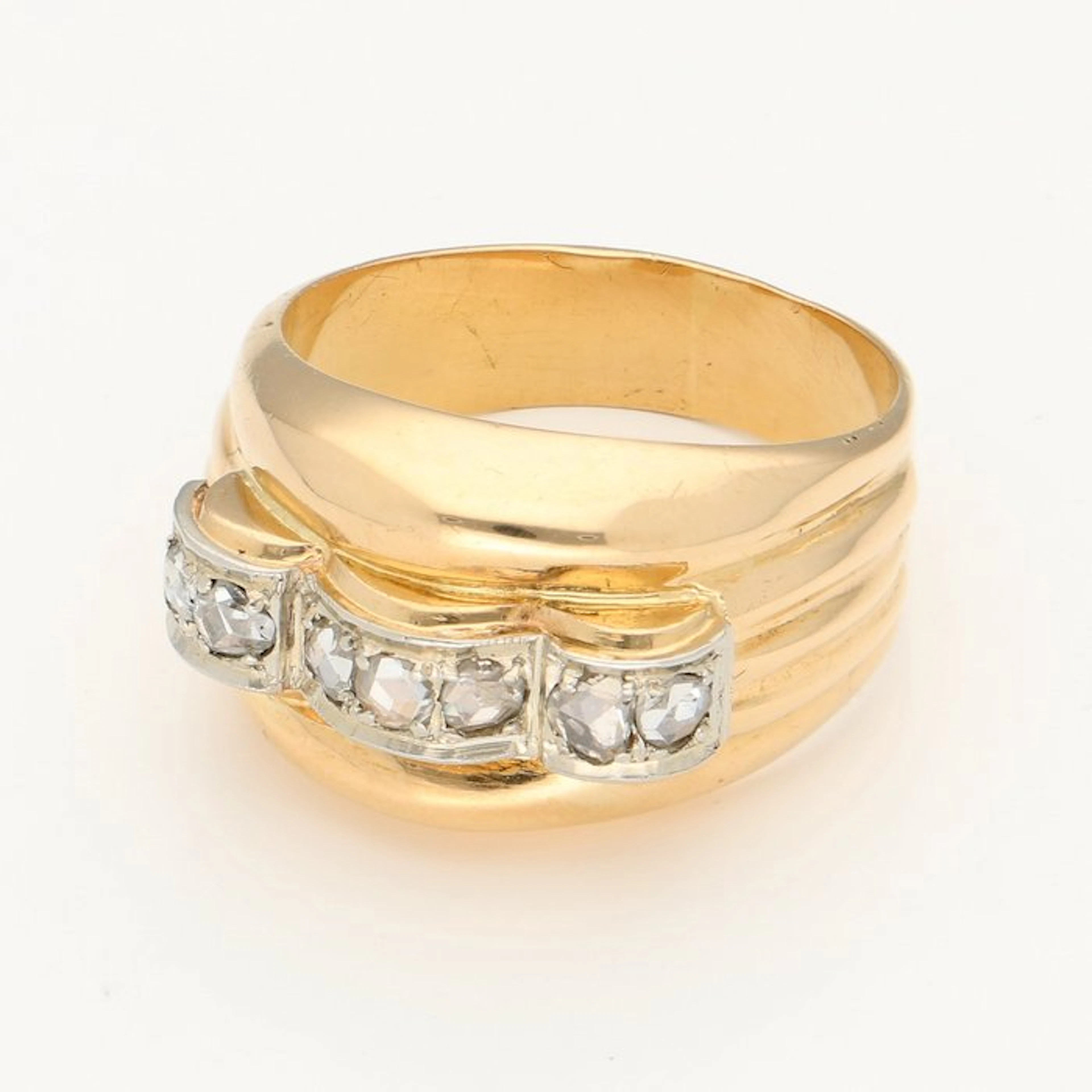 Ring - 18 kt. Yellow gold Diamond (Natural)