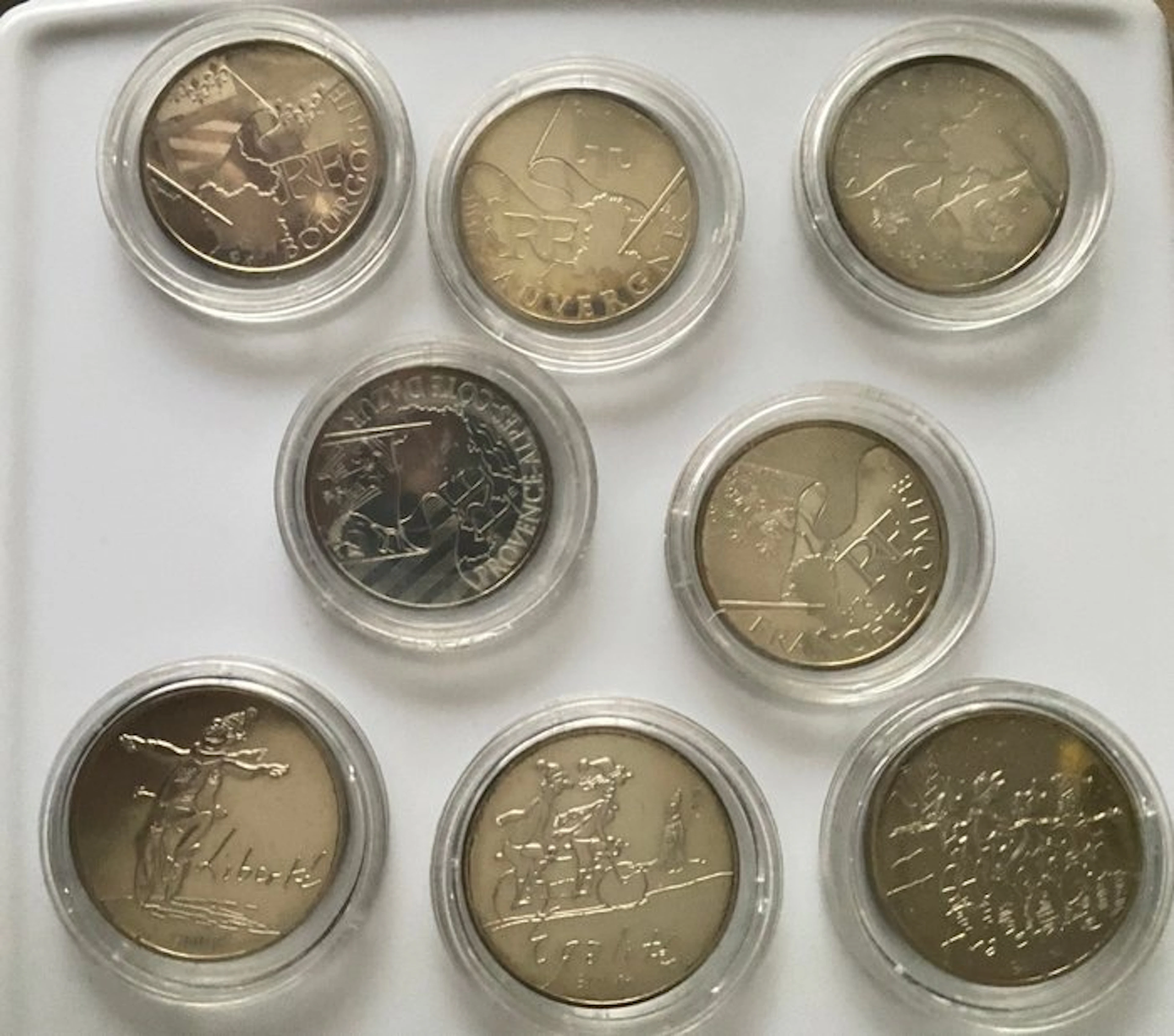 France. 5 Euro / 10 Euro 2010/2013 (8 coins) (No reserve price)