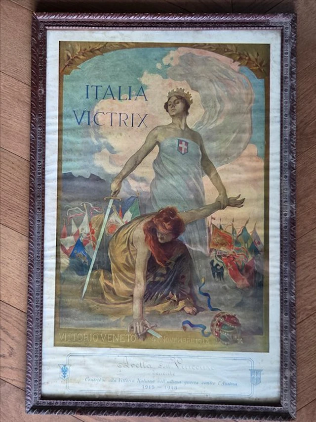 Italy - Very beautiful framed period print commemorating...