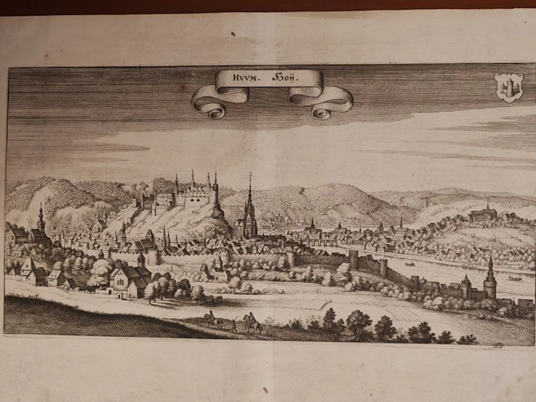 Belgium - City of Huy (Wallonia); Matthäus Merian (1593-1650) - Huvm