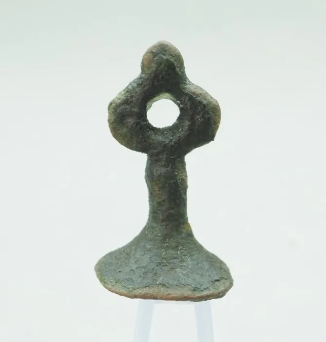 Medieval Bronze Seal Matrix with Merchant's Mark - 24 mm (No reserve price)