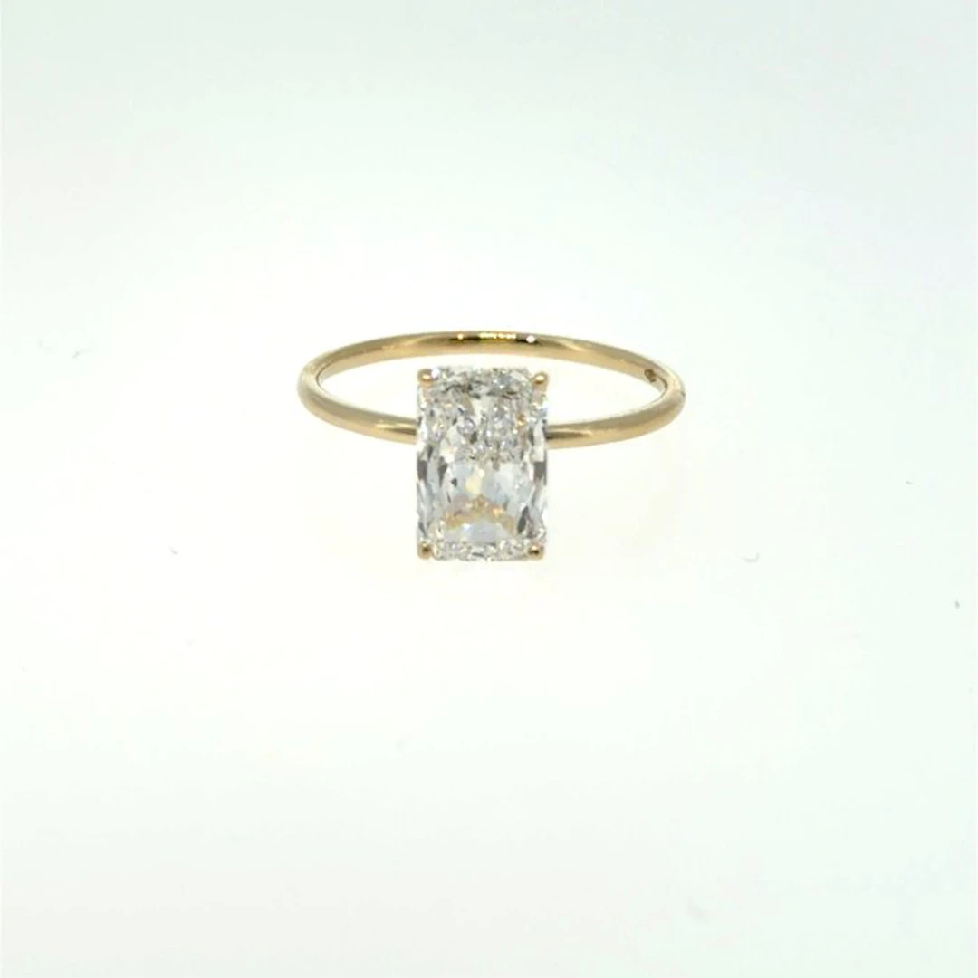 No reserve price - Ring - 14 kt. Yellow gold - 2.00ct. tw. Diamond (Lab-grown)
