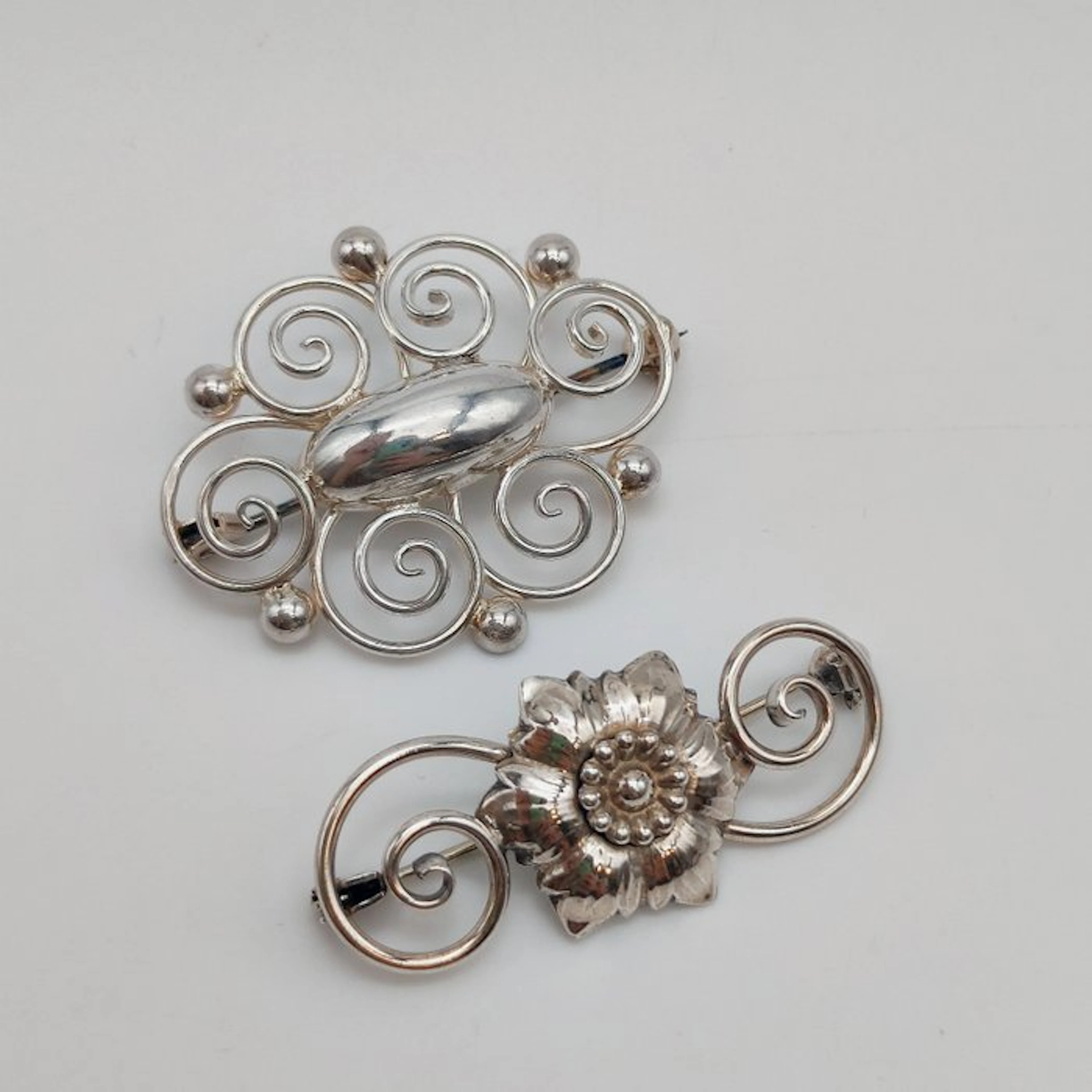 No reserve price - Hermann Siersbol - 2 piece jewellery set Silver