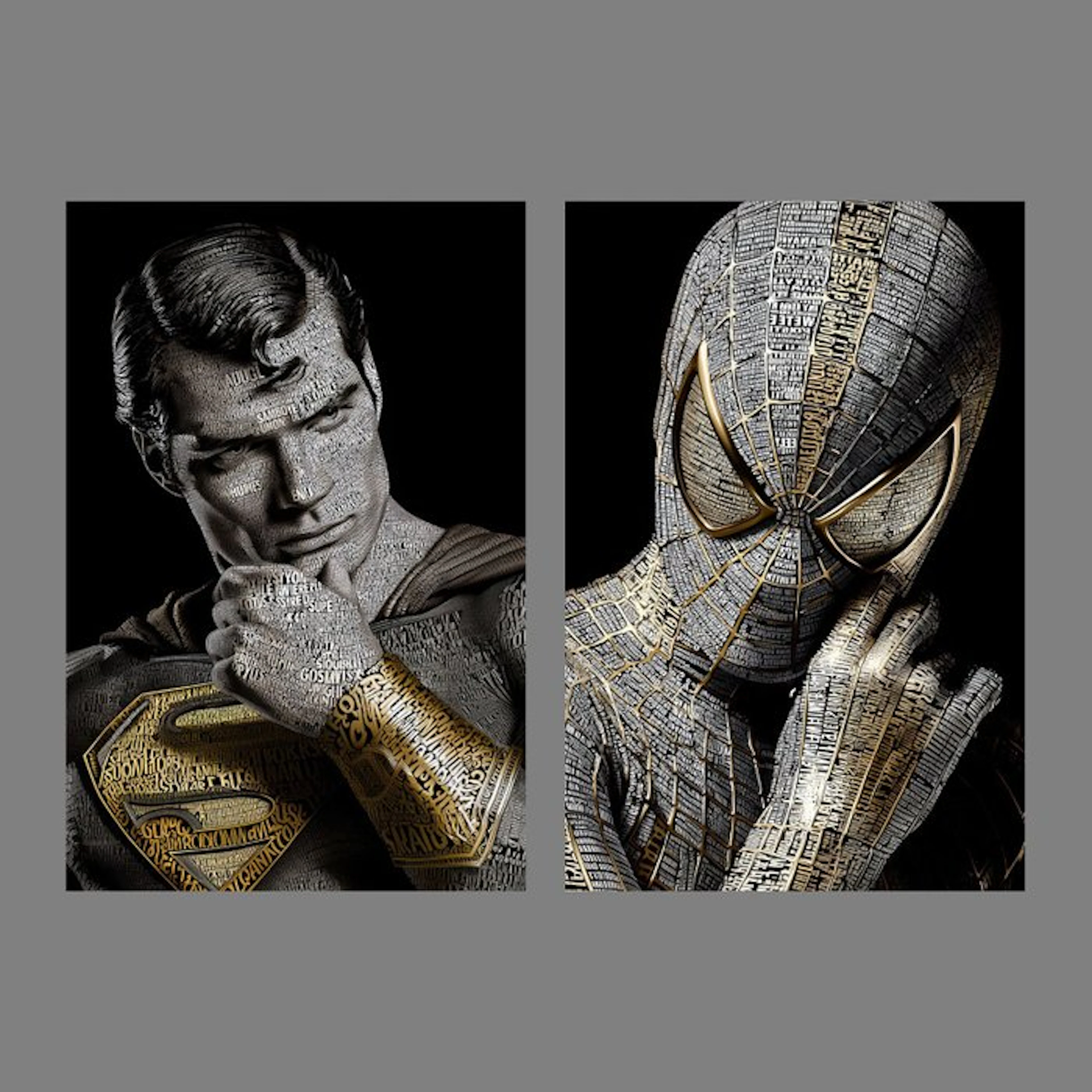 Yamila - Superman y Spider-Man en Oro