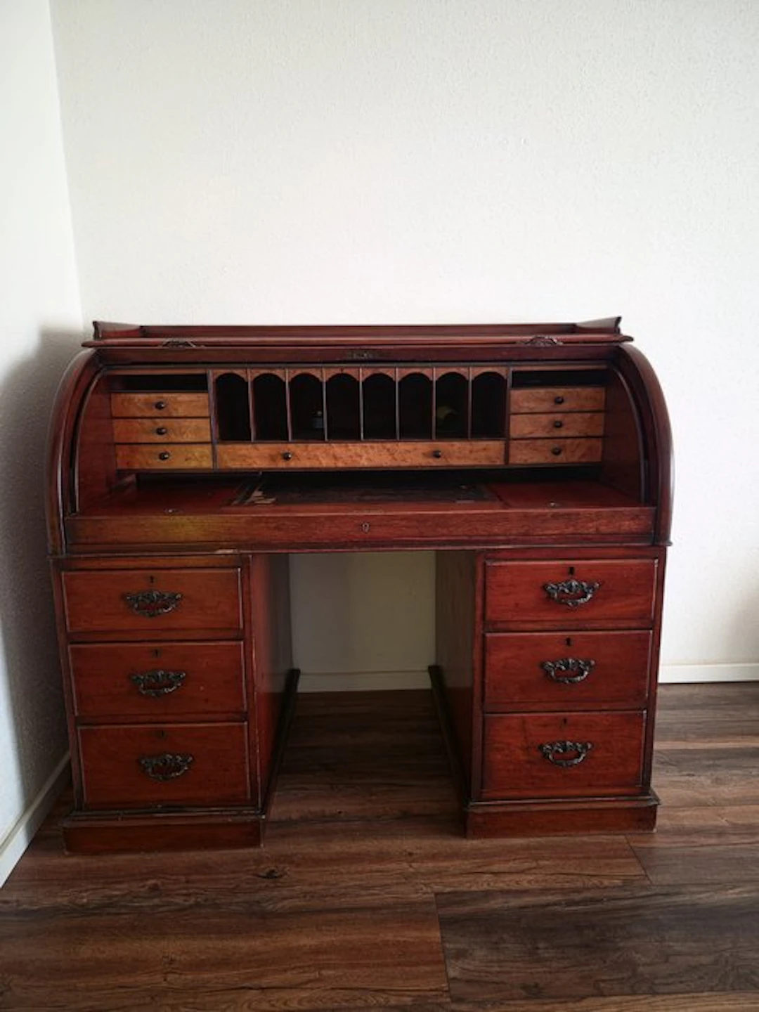 Bureau plat - Maple - Cylinder desk, 19th century