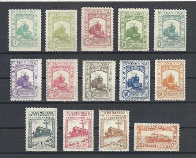 Spain 1930 - Railways - well centered - Edifil nº 469/82