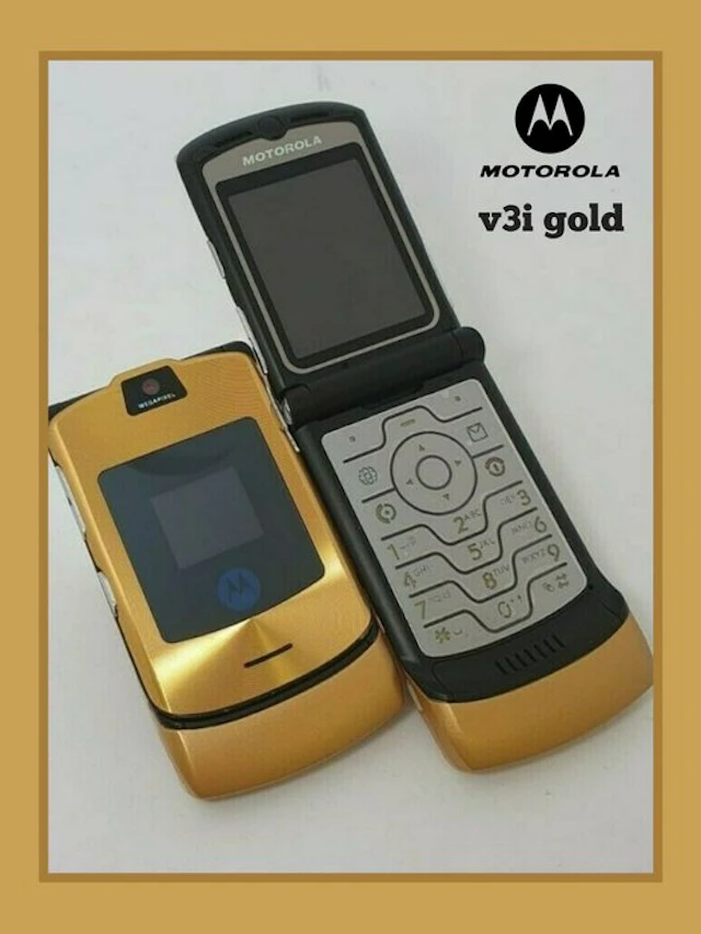 Motorola V3i gold - Mobile phone - With replacement box
