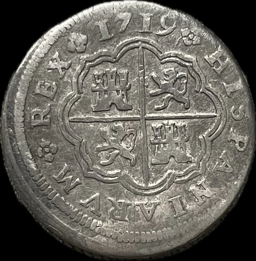. Spain Felipe V. 1 Real 1719 Cuenca JJ