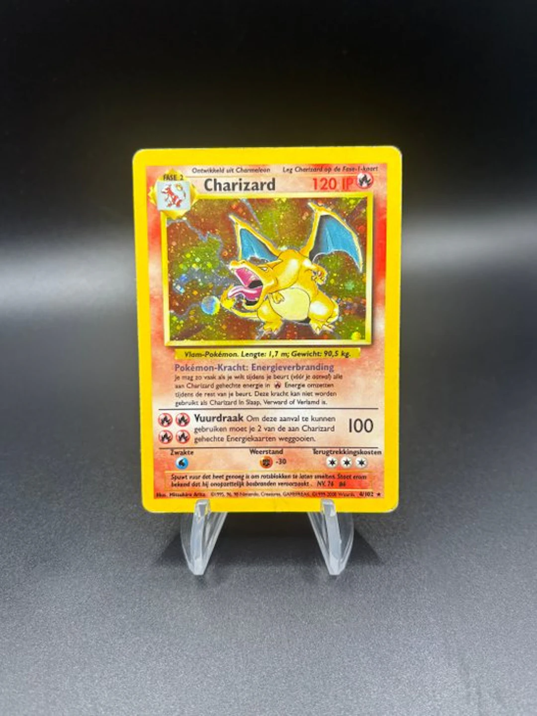 Pokémon - 1 Card - Charizard 4/102 Foil - WOTC - Base set