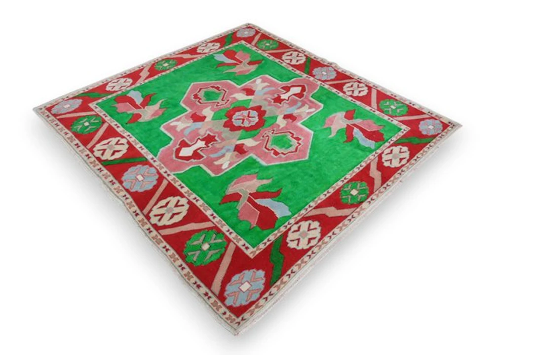 Vintage Usak - Rug - 175 cm - 165 cm - √ handmade √ certificate