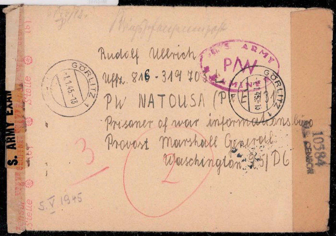 German Empire 1945 - Letter to the Information Office for...