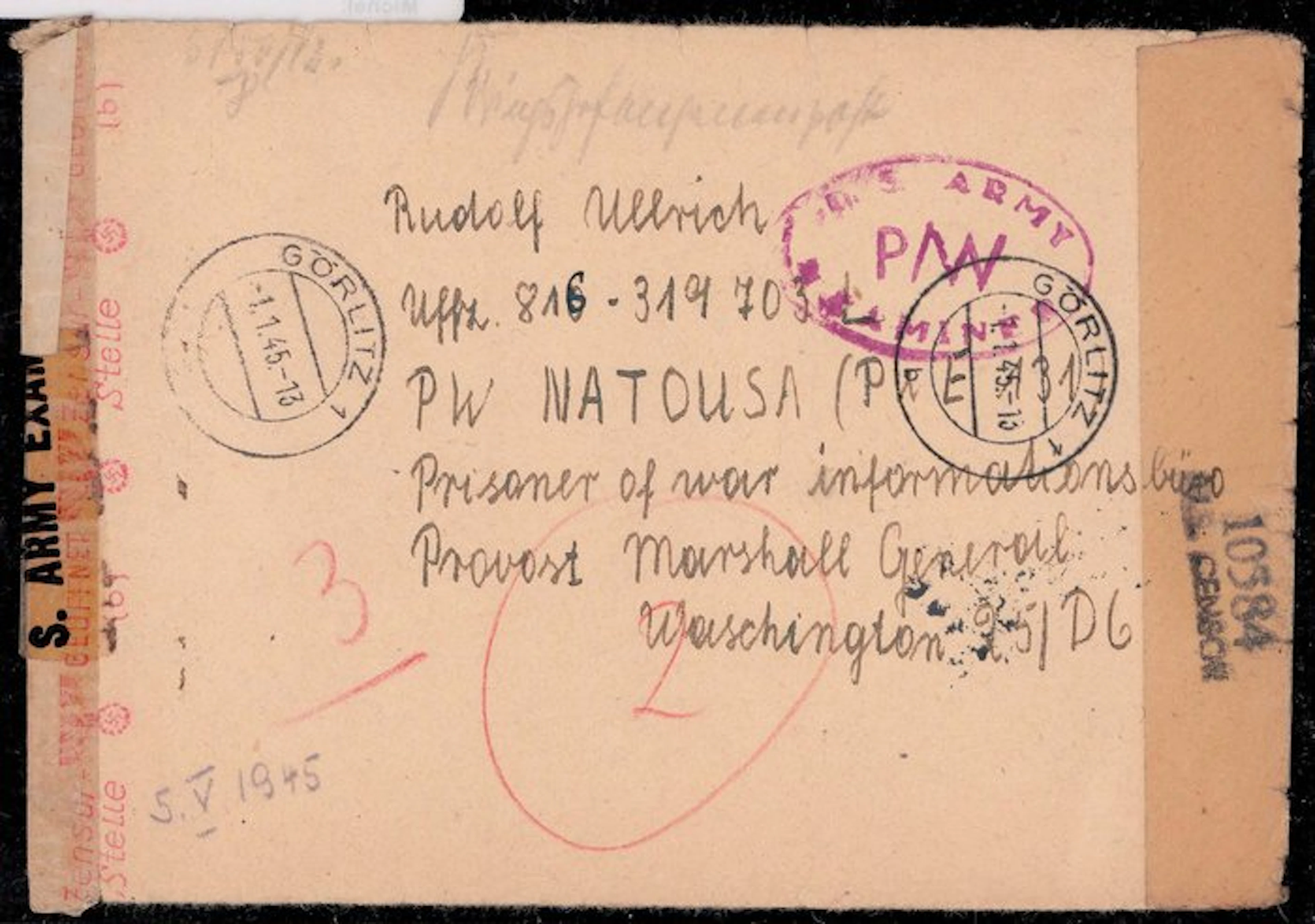 German Empire 1945 - Letter to the Information Office for...