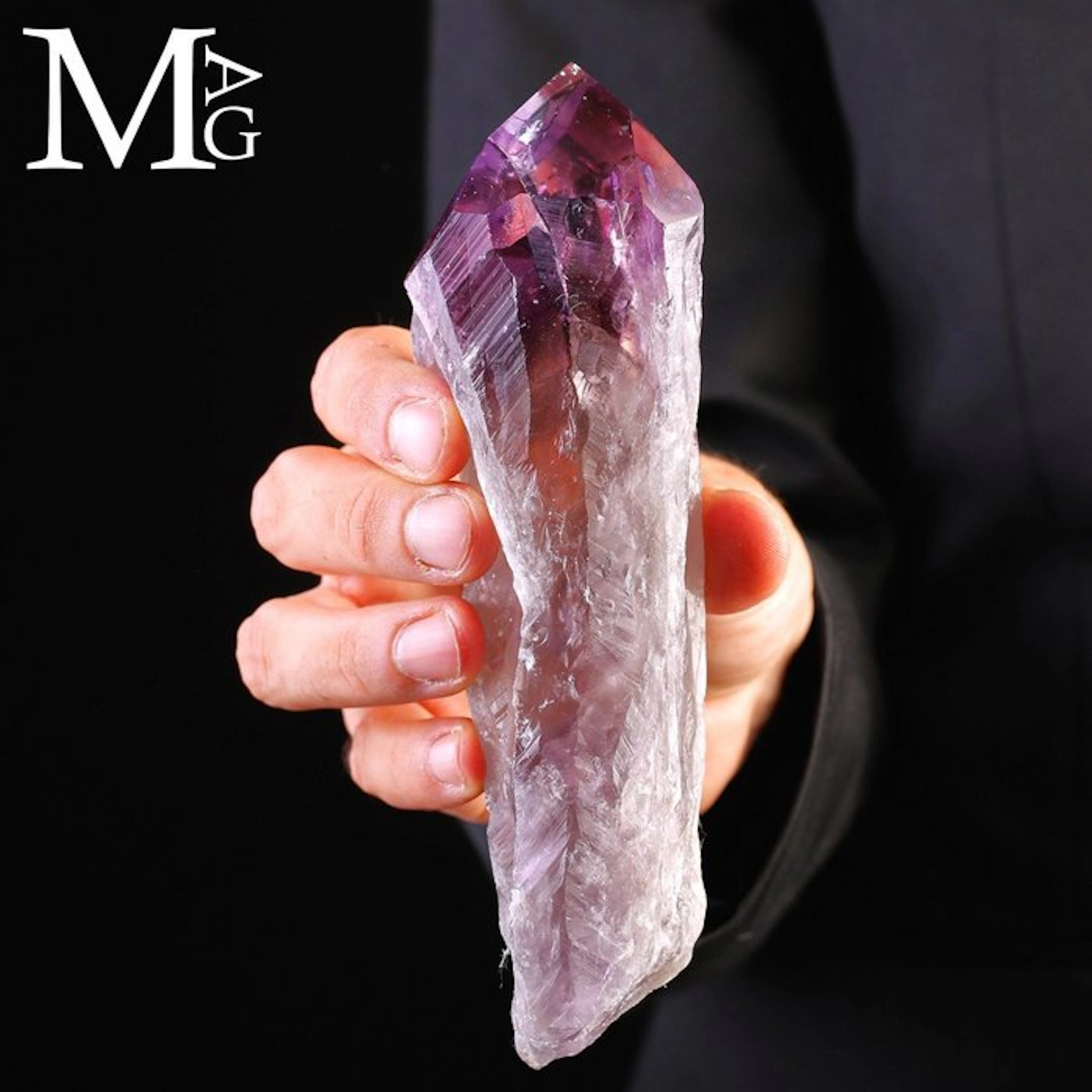 Amethyst Crystal with Deep Violet Gemmy Tip Terminated...