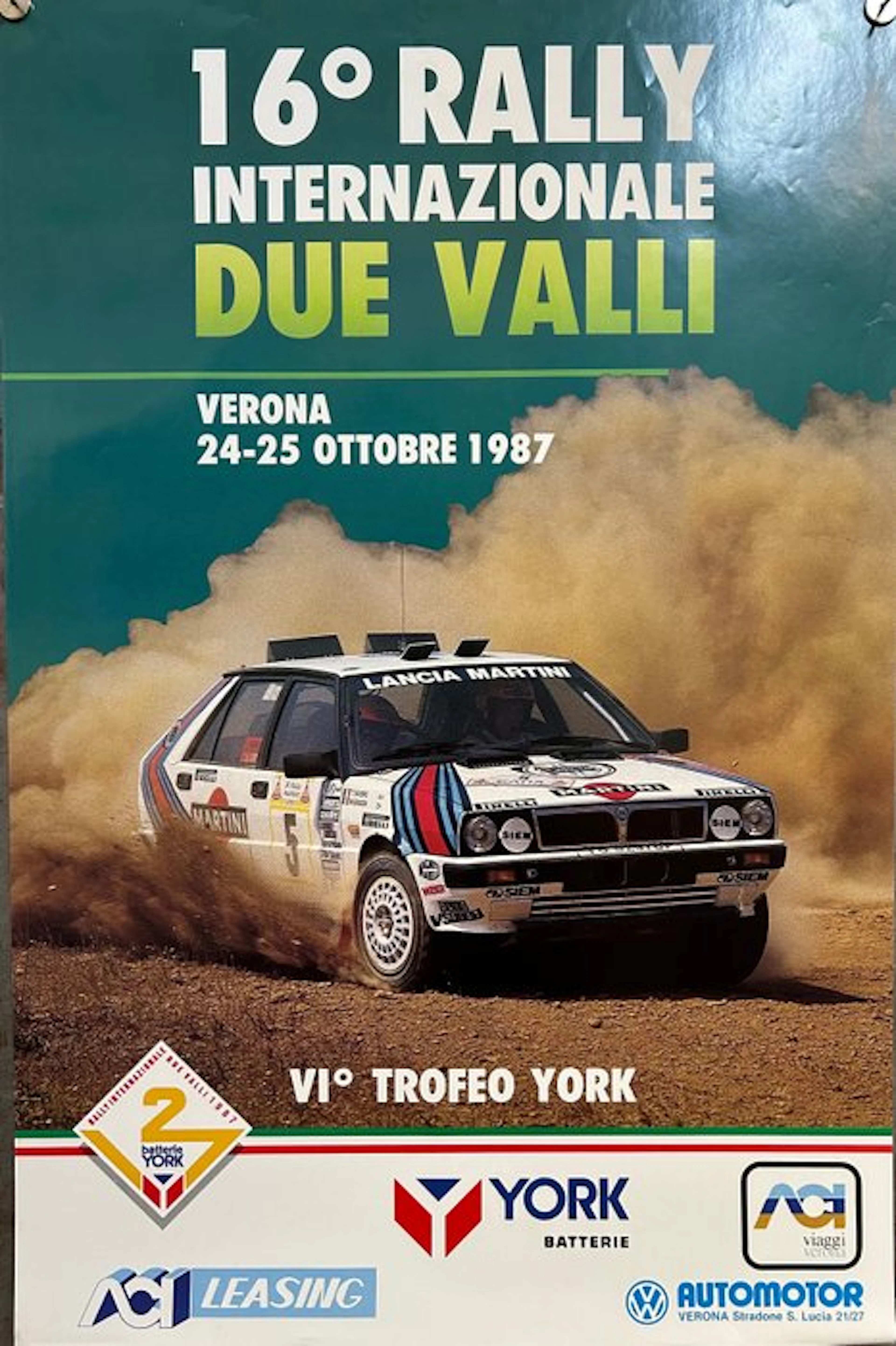 Poster "16th International Due Valli Rally" - Lancia...