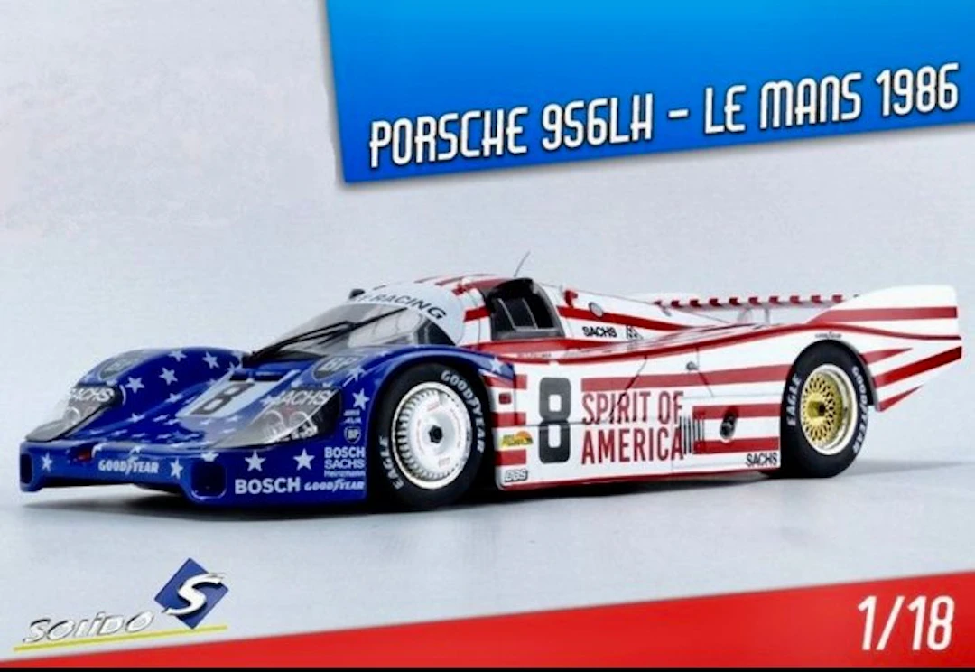 Solido 1:18 - Model car - Porsche 956LH LE MANS - Spirit of America
