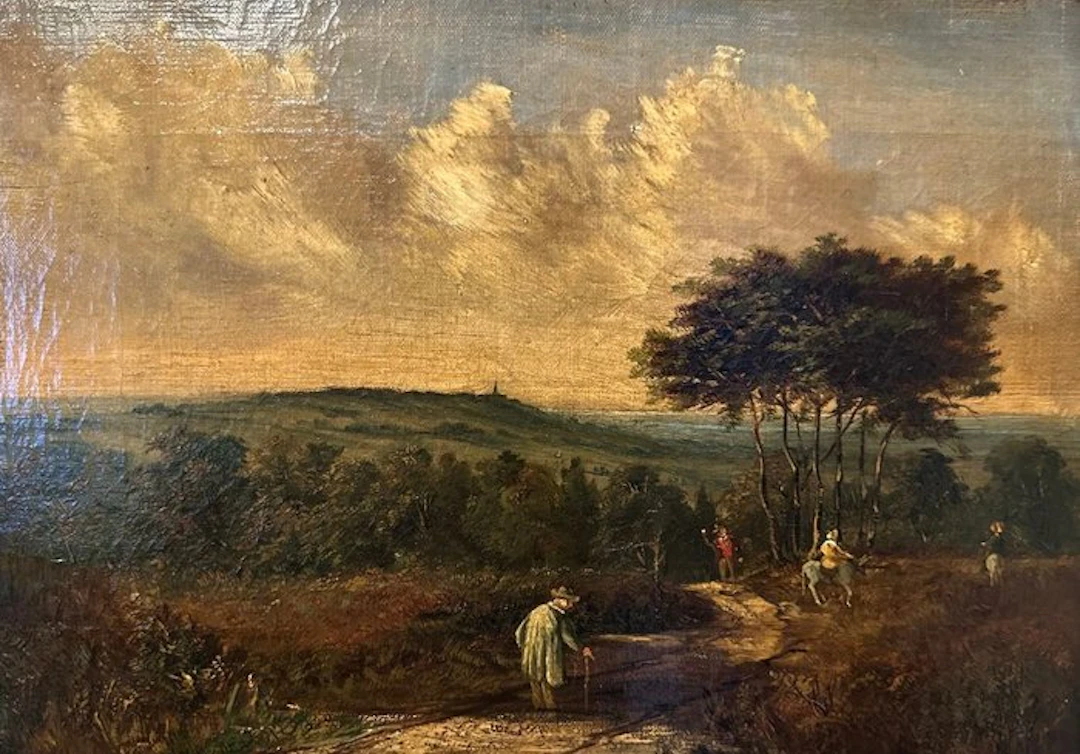 William Dove (XIX) - Engels landschap met figuren