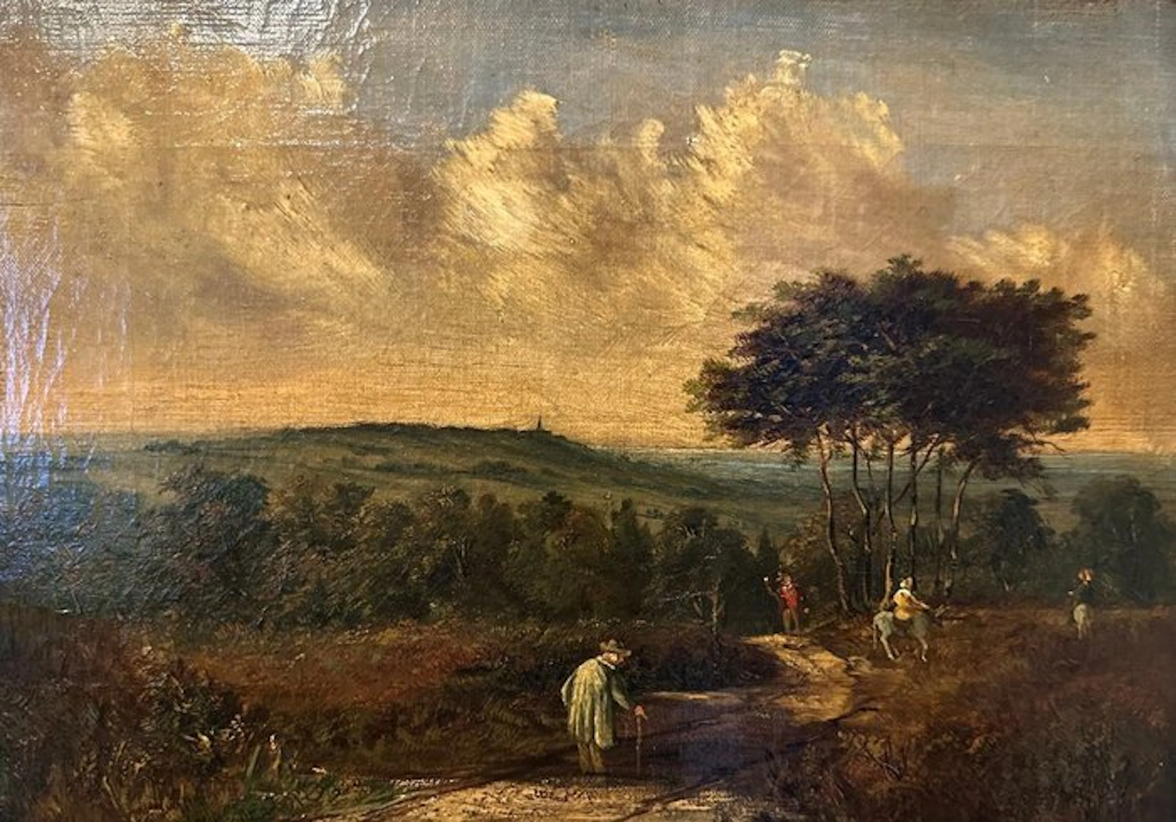 William Dove (XIX) - Engels landschap met figuren