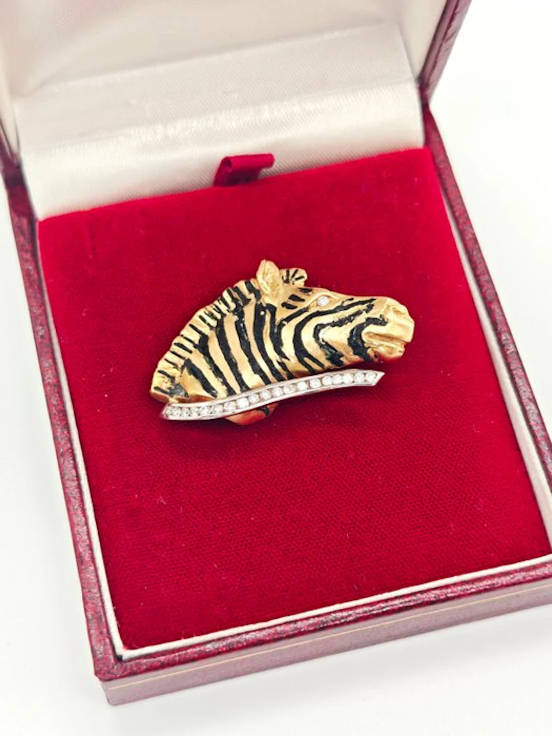 Brooch - 14 kt. Yellow gold Diamond (Natural)