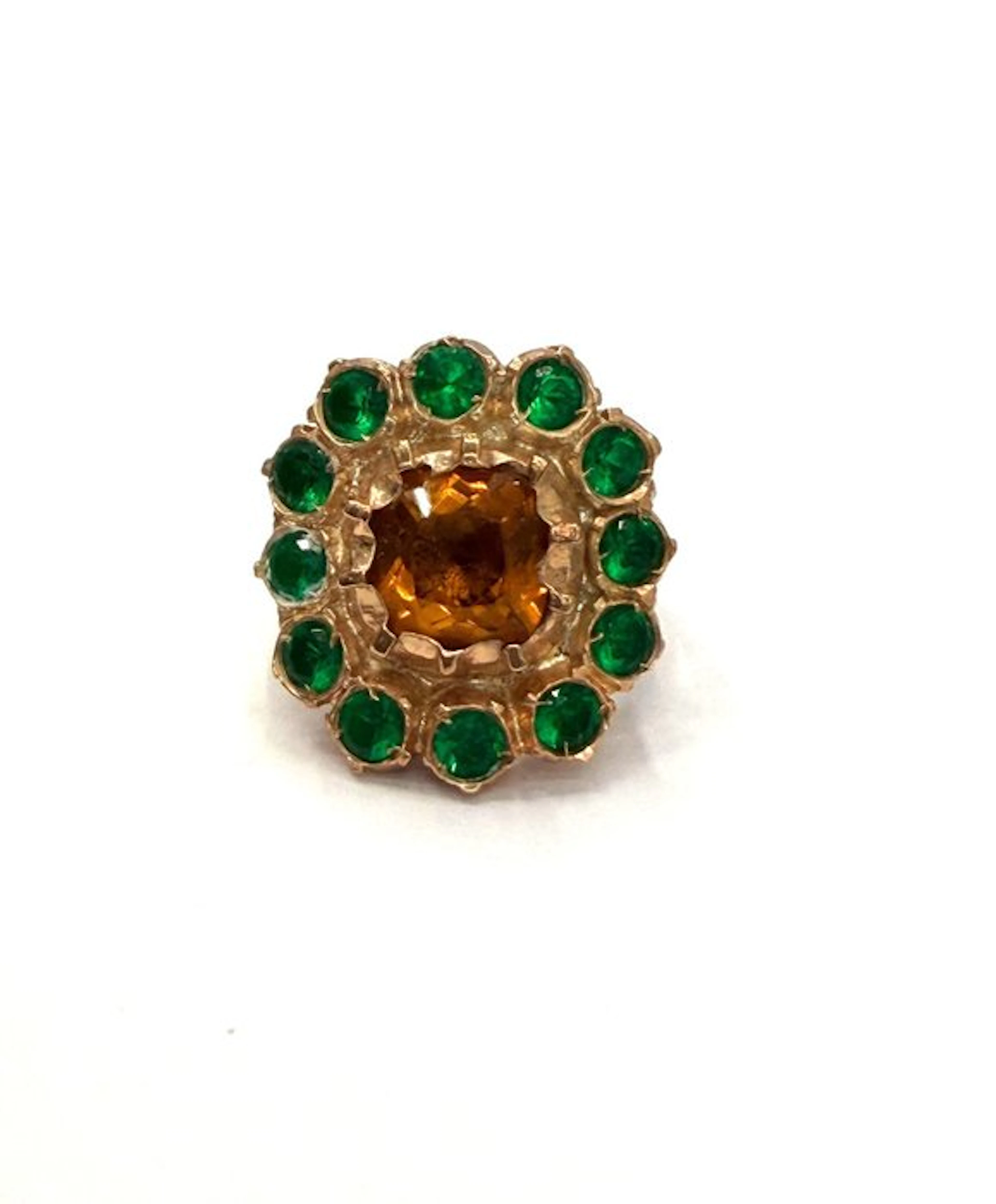 No reserve price - Ring - 9 kt. Rose gold, Silver Spinel