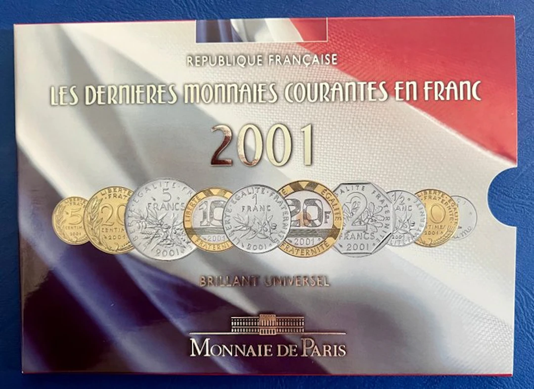 France. Mint Set (BU) 2001 (10 monnaies) (No reserve price)