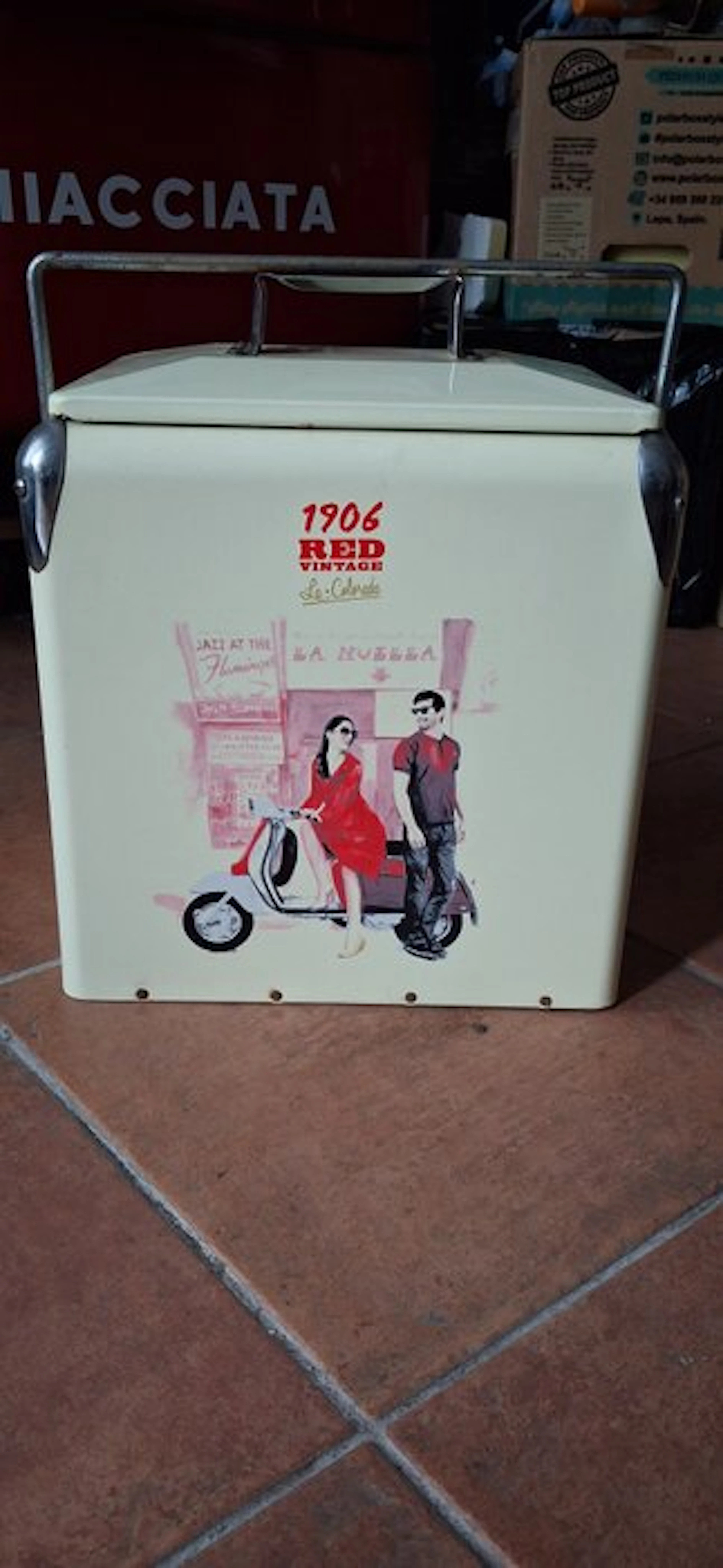 Ice bucket - ice house - Steel - Vintage Vespa from the 1950s and 1960s